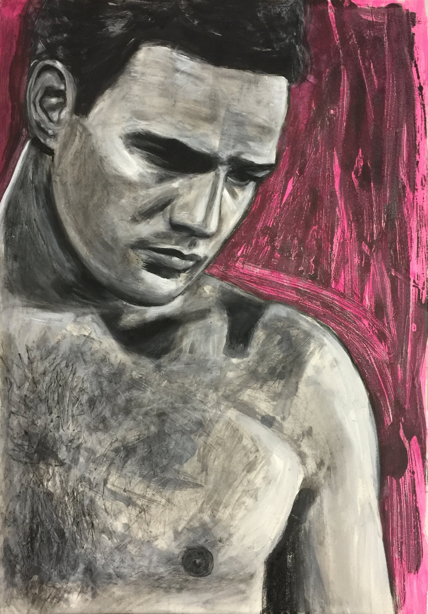 "WHAT COULD HAVE BEEN"96 x 66 cmAcrylic, Conté crayon, pastel, charcoal£900 £450 (FRAMED) ︎