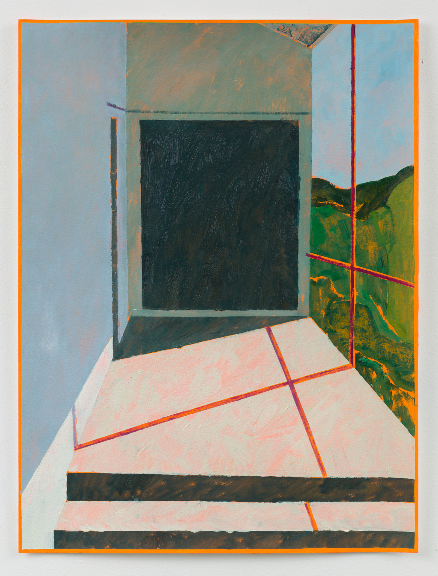 "Entrance" oil on paper, 24 x 18 in., 2021 