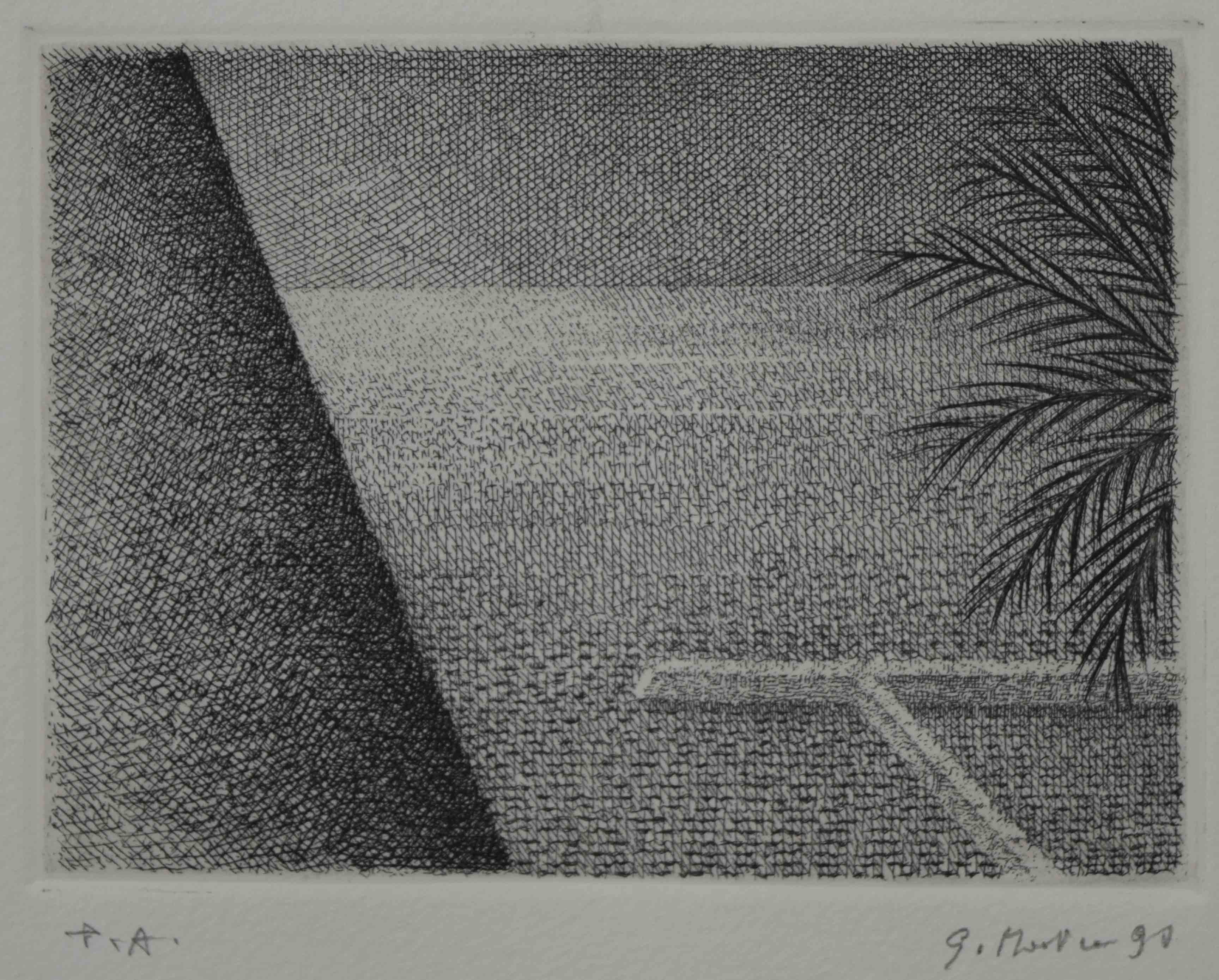 Salina,1990, acquaforte su zinco, mm 95x125