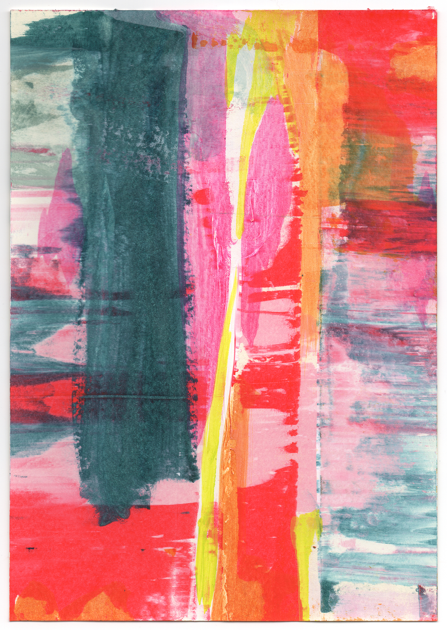 Untitled 403, 2018, Acrylic on paper, 21x14.8cm