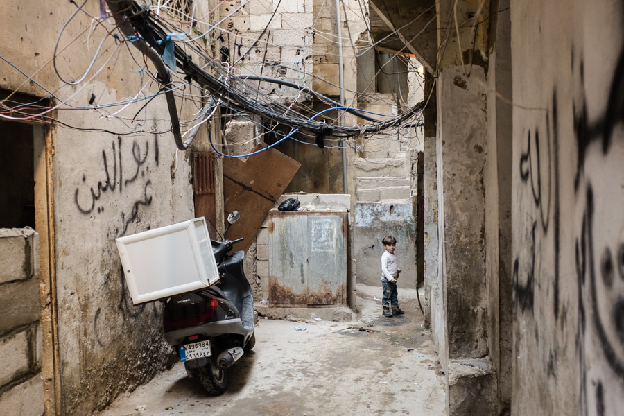 Shatila camp, beirut, lebanon Ruelle du camp.