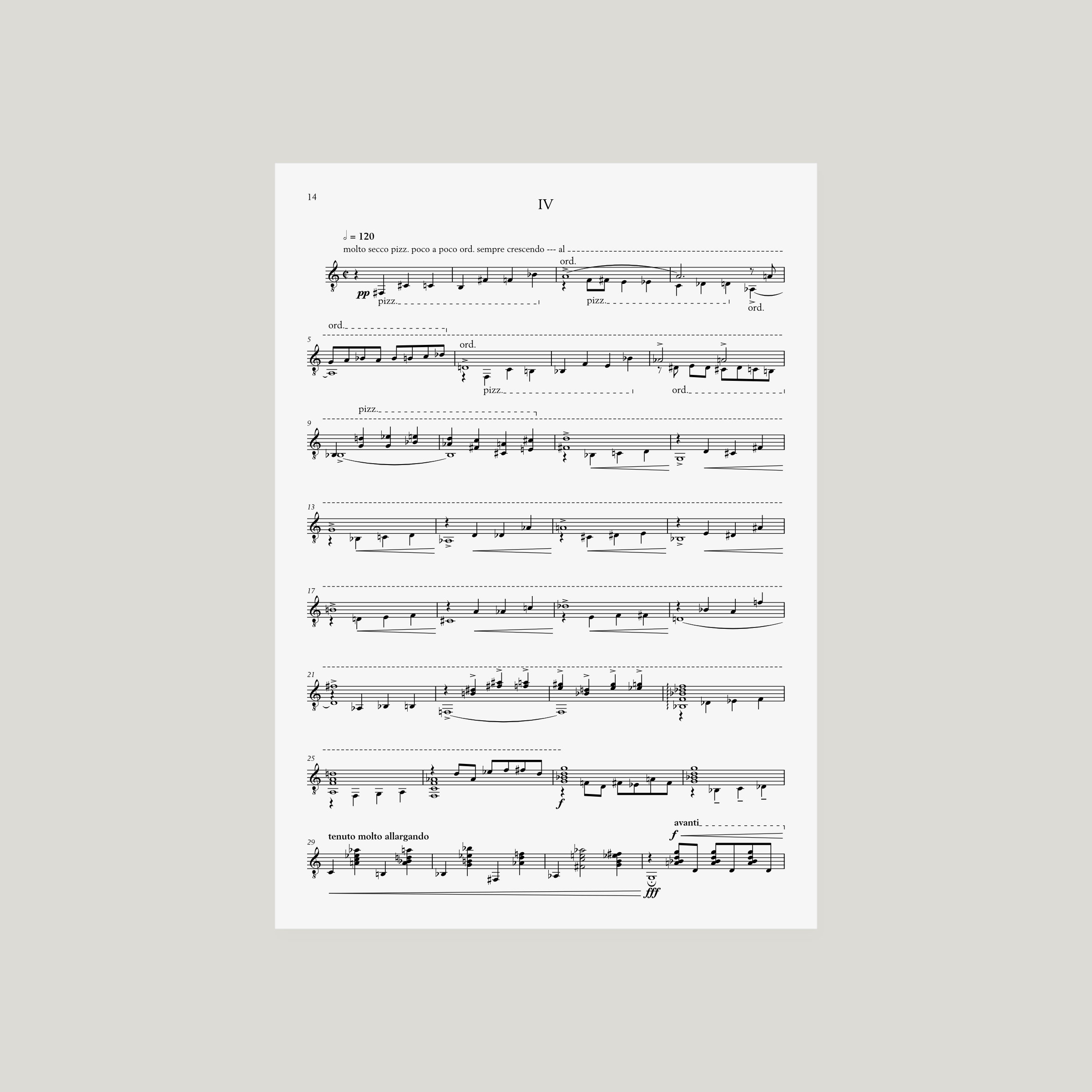 Full page of engraved sheet music