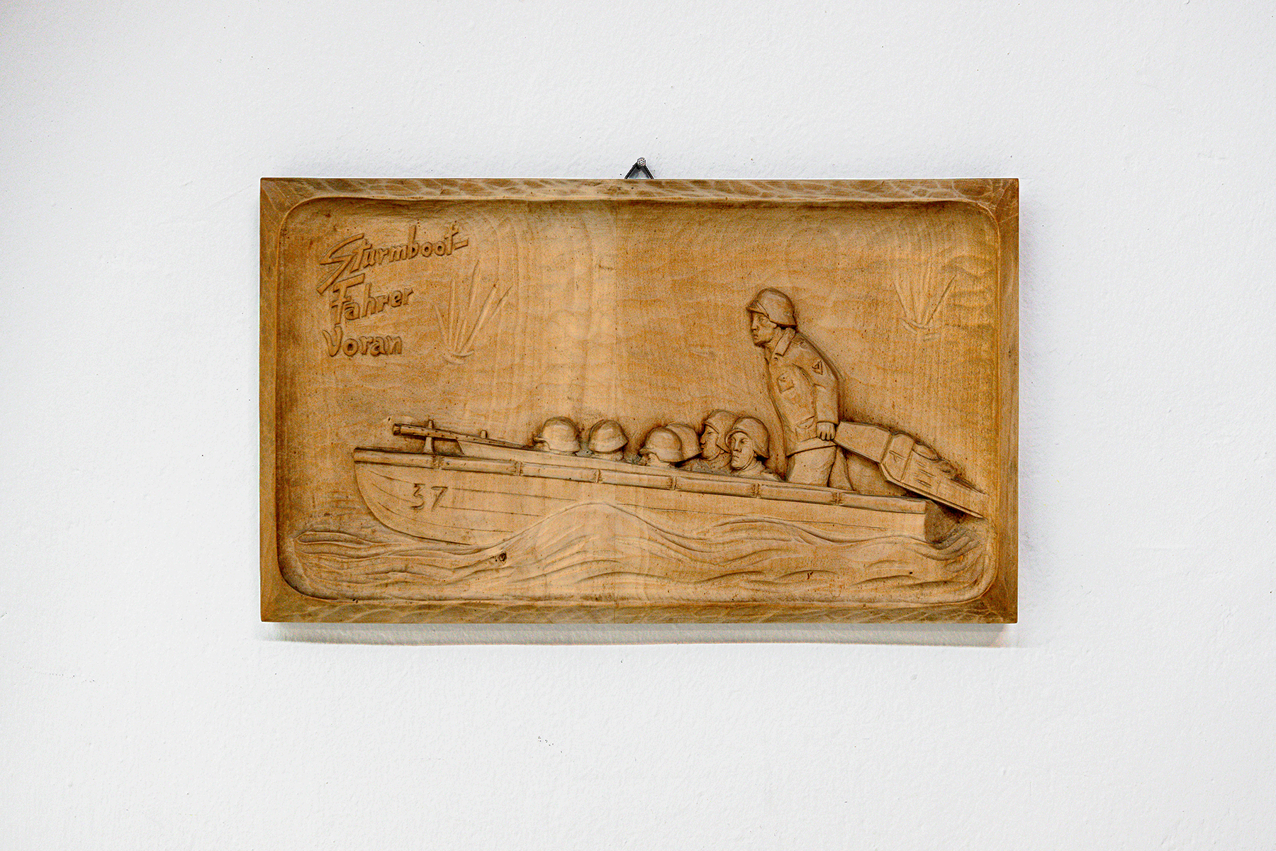 Untitled relief by Eugen Ruppert (my great-grandfather), wood, likely a self-portrait, ca. 1929–37