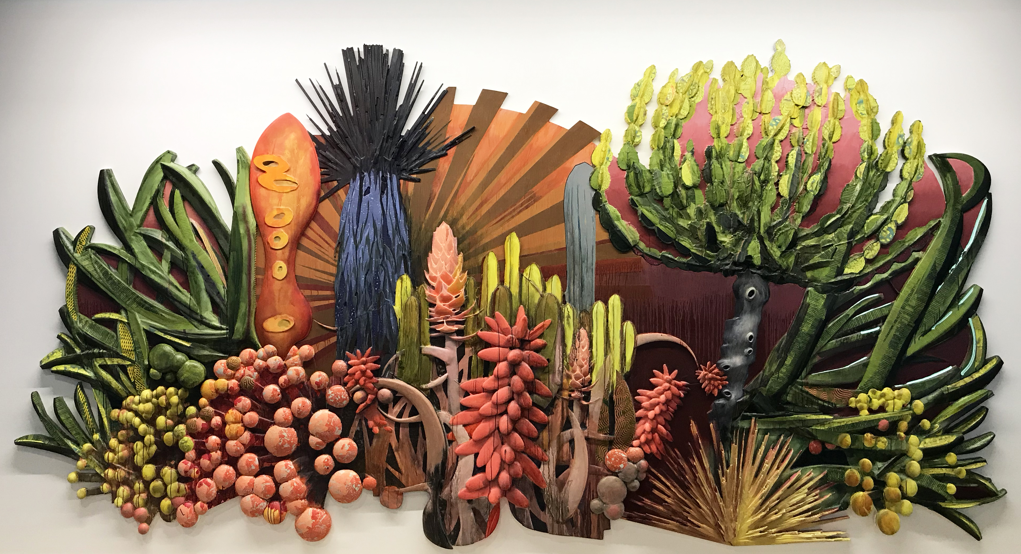  Exposition, Acrylic on MDF, 192"x96"x3", 2021. Facebook, Burlingame, CA 