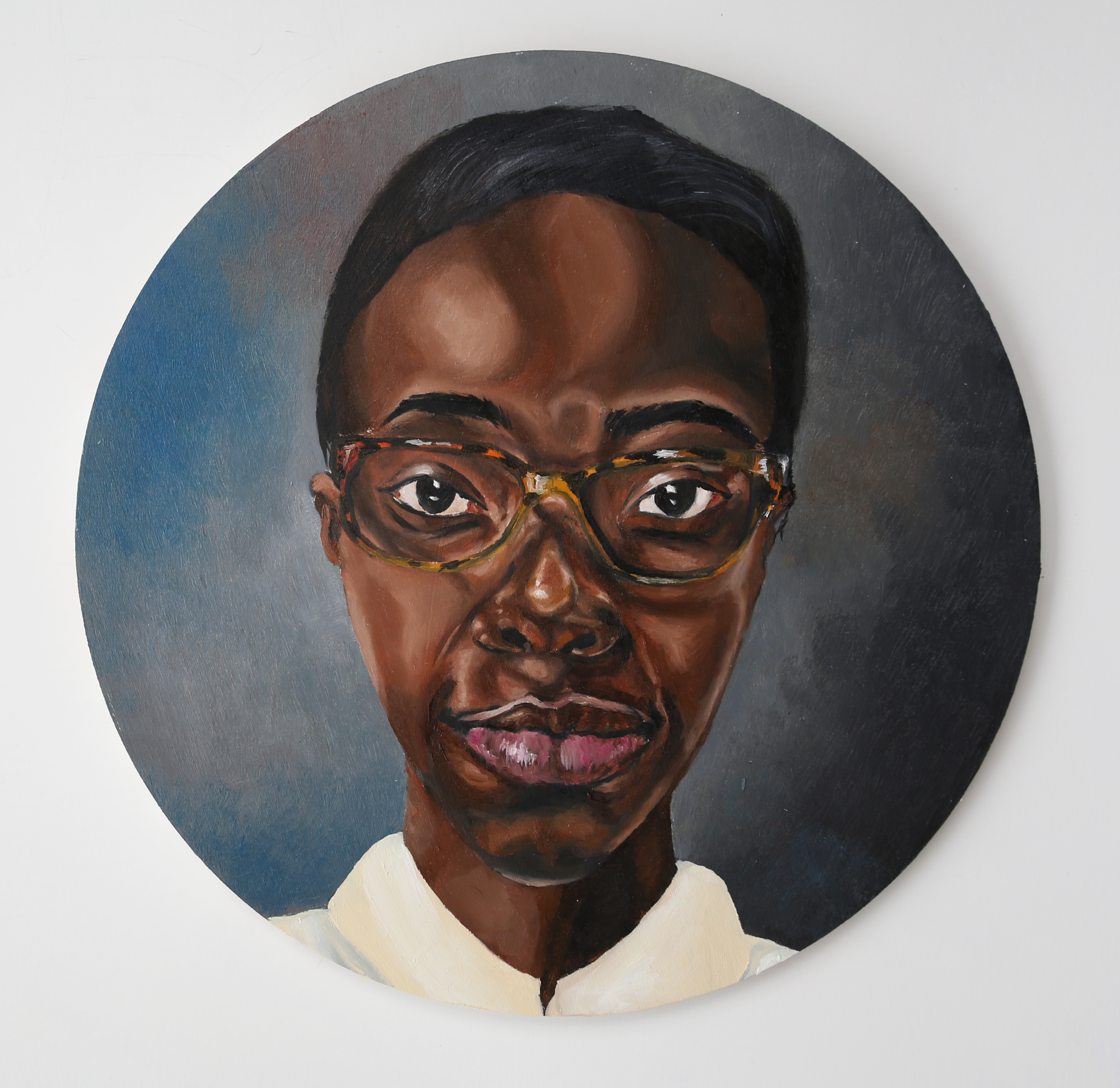 Agatha, SS3A (The Yearbook series), 2020 oil on birchwood, 15” diameter