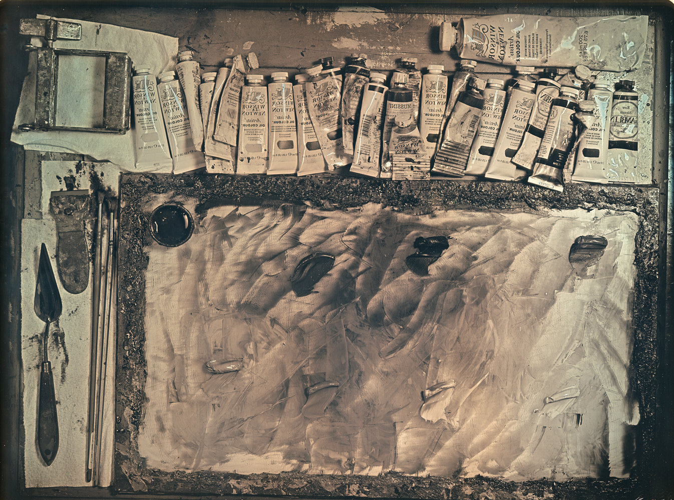 Daniel Carrillo, 'Kimberly Trowbridge’s Palette', 2017, Daguerreotype, 6 1/2 x 8 1/2 in.