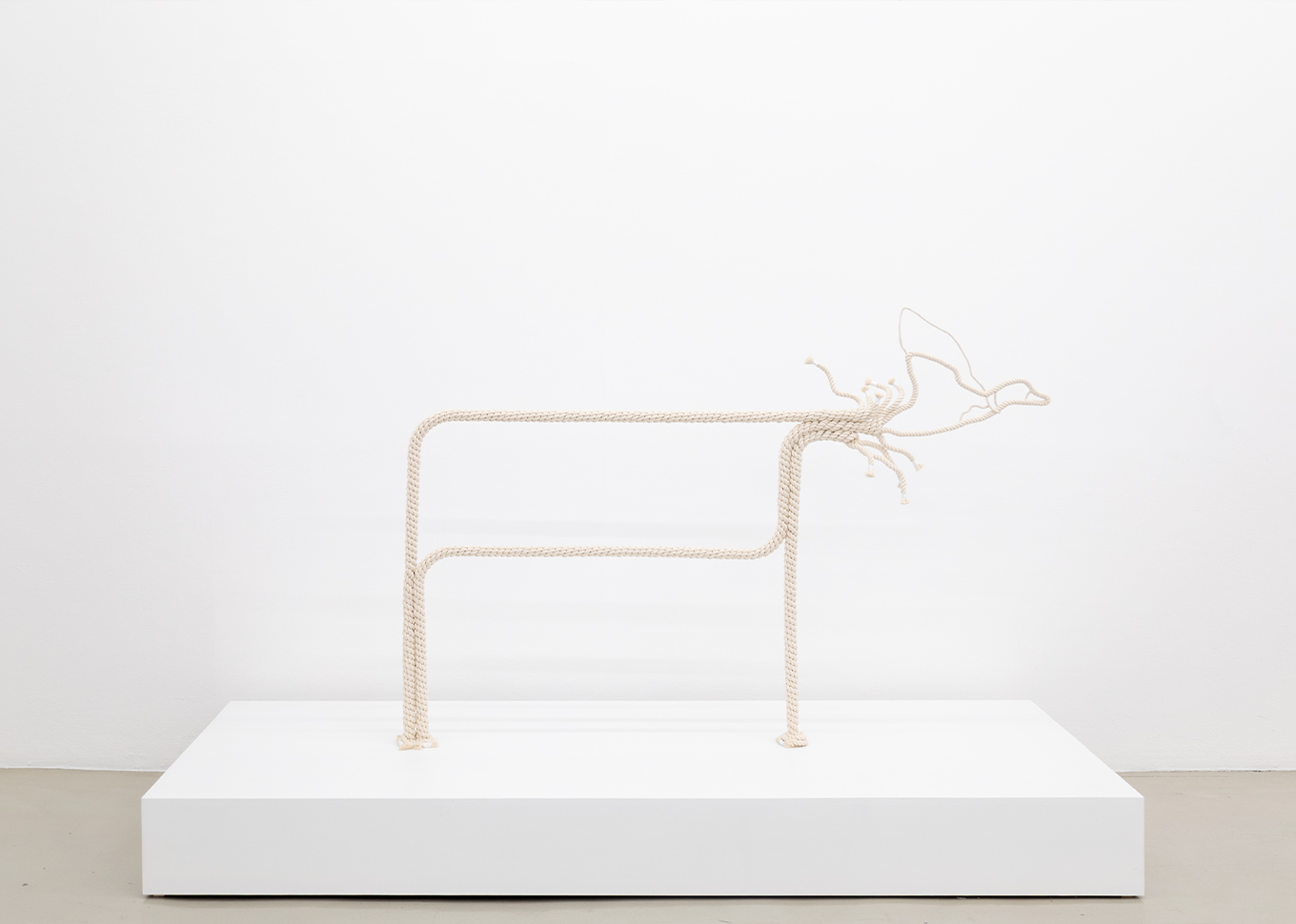Garde-corps. Corde de coton. Acier. 200x97x5 cm