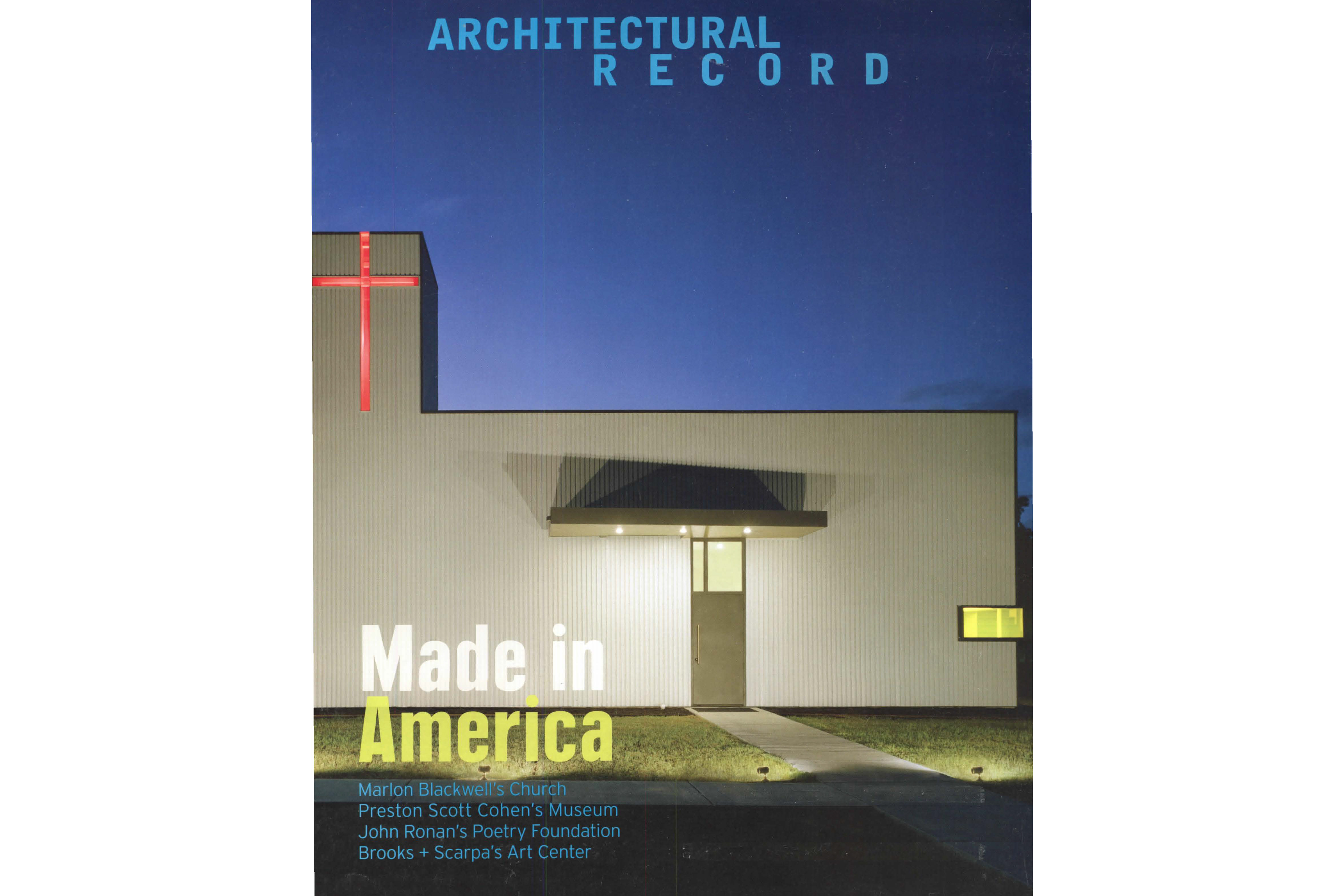 ARCHITECTURAL RECORD NOVEMBER (MCGRAW HILL 2011)