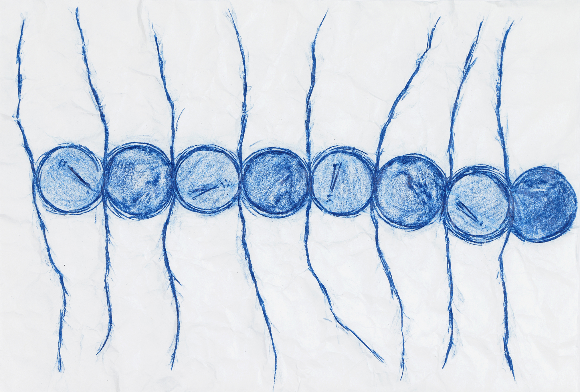 New Utrecht High School Cafeteria Lieutenant Pin, 2015. Frottage, 12 3/8 x 18 1/4 inches