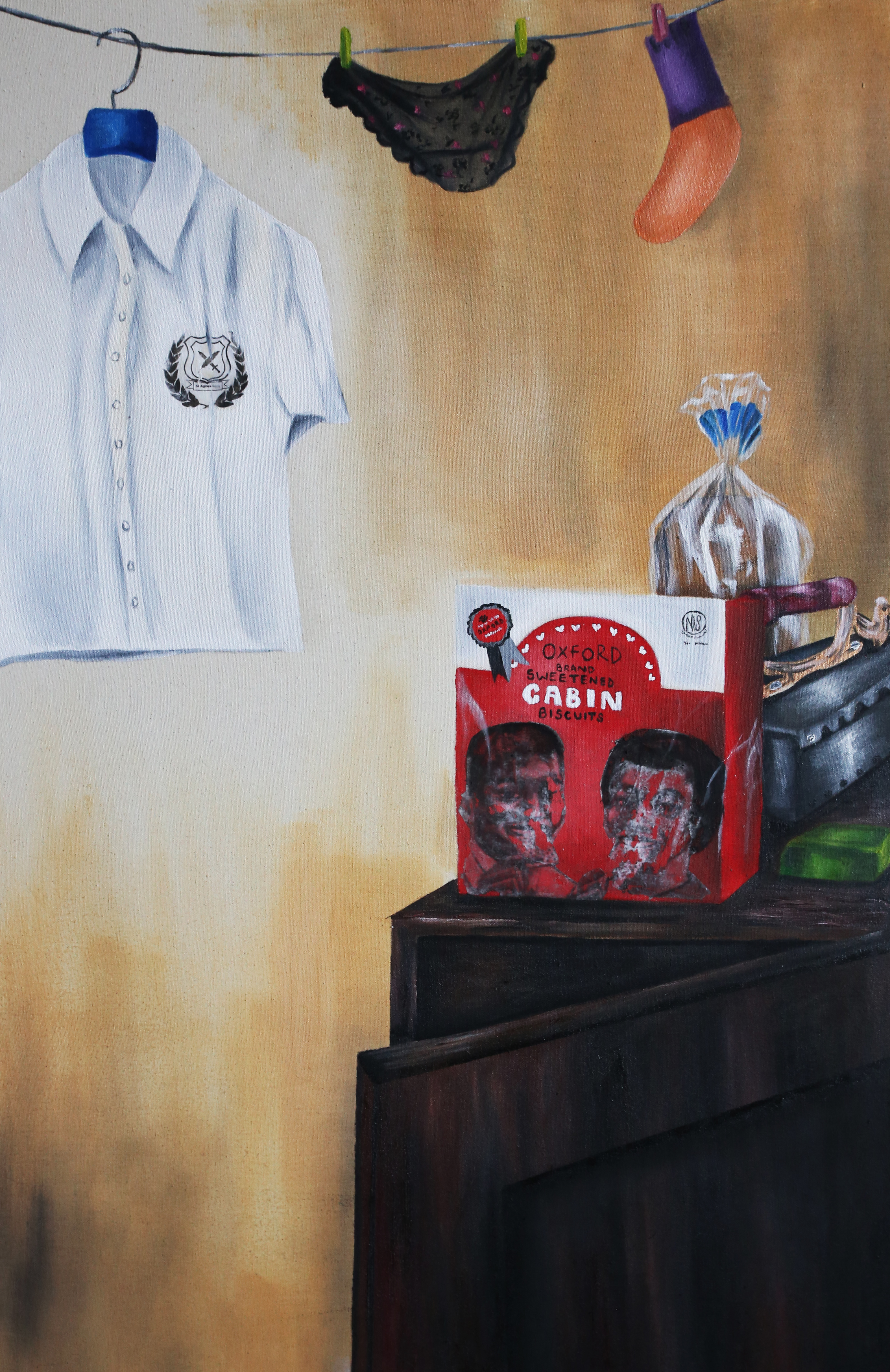 Day 65 to Visiting Day, 2020, oil on canvas, 2ftx3ft