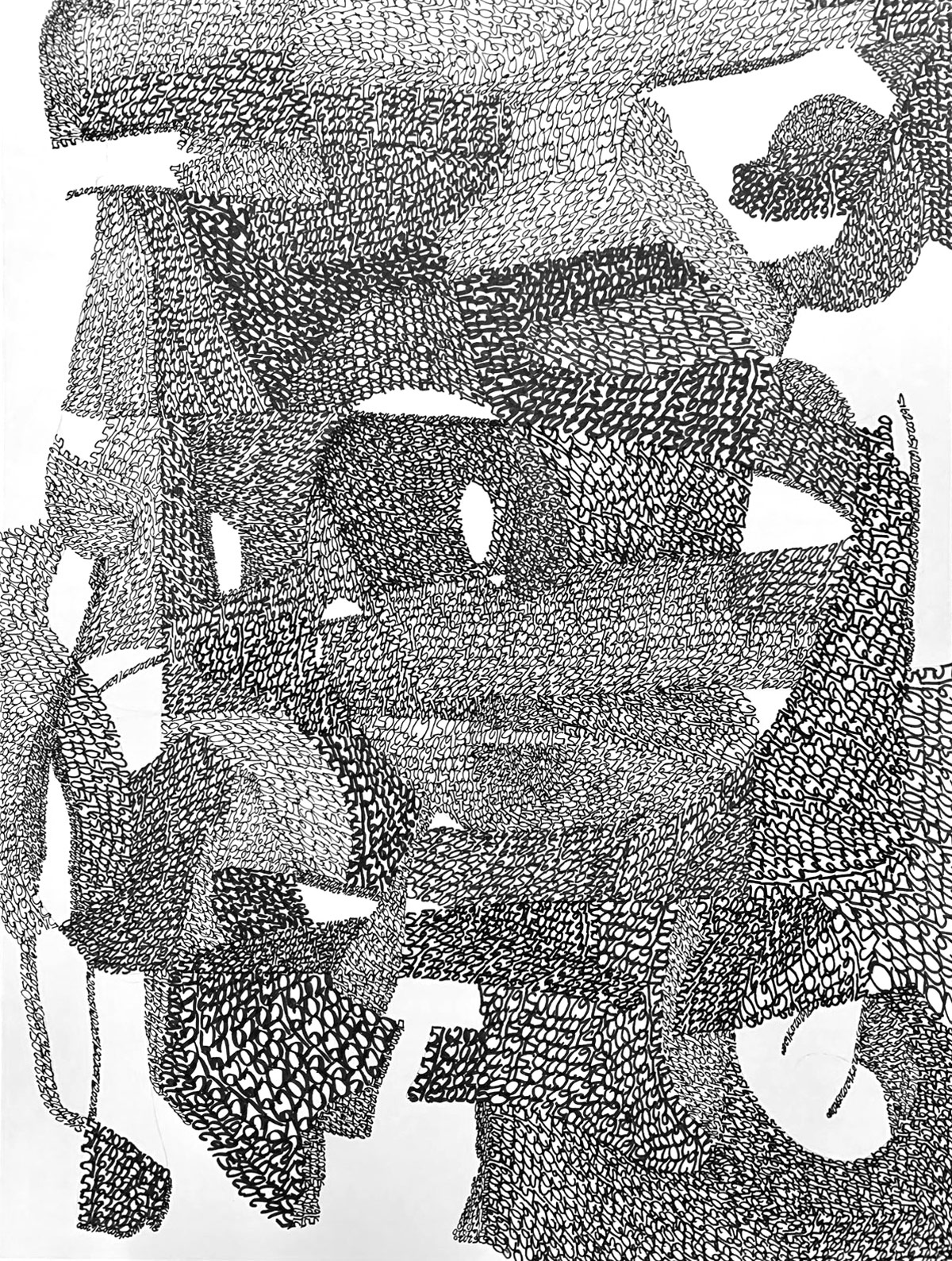 35/38 — BANAL DEJA VU  Archival ink on Bristol, 9" x 12" (2020 works).2010-ongoing.