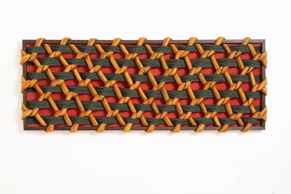 Chapel Commission 2, 2016. silk, spandex, cotton, walnut. 3' x 8' x 4".