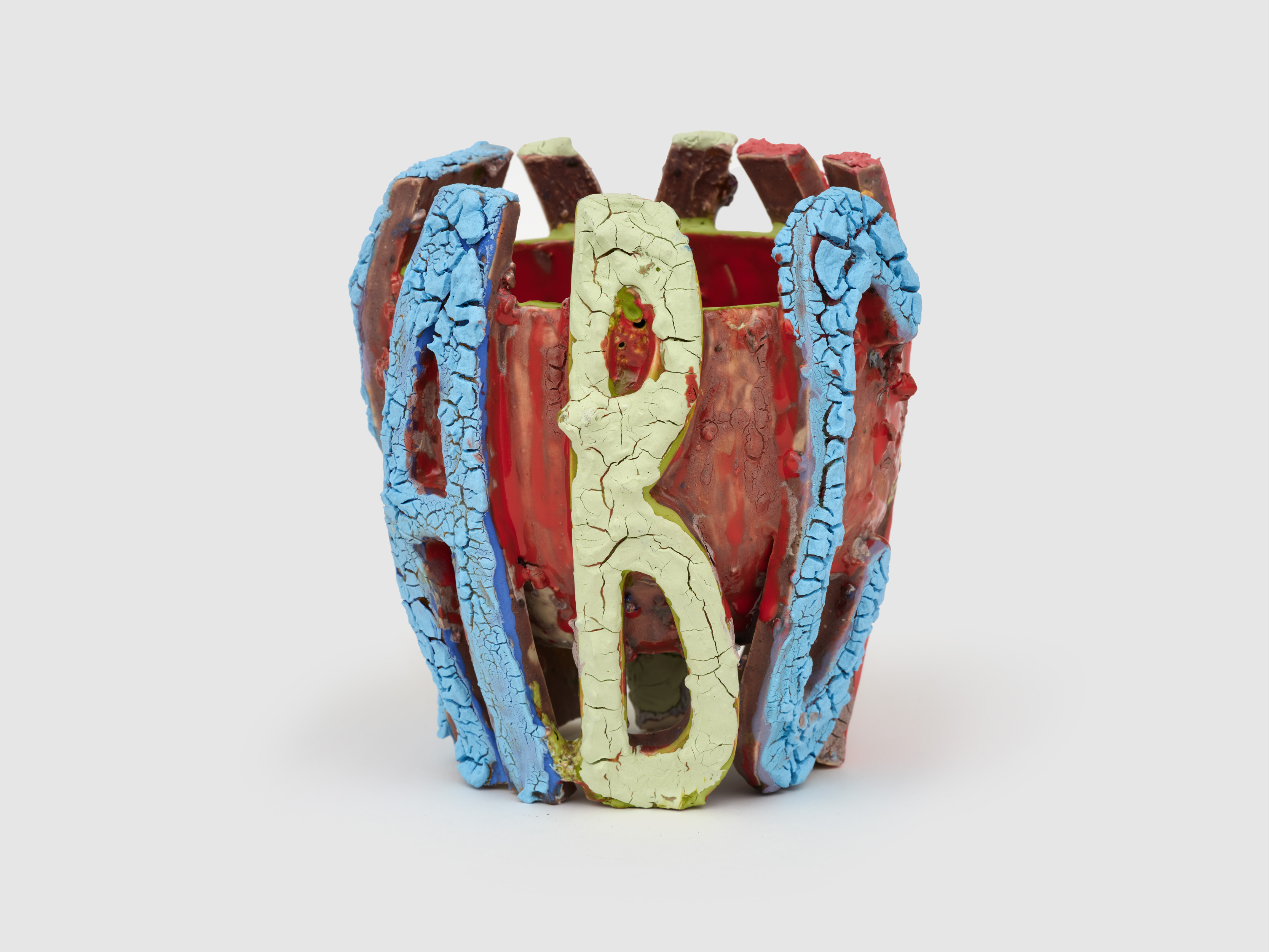 Alphabet bowl 1, 2024, Glazed ceramic, 16.5 x 18 x 18 cm