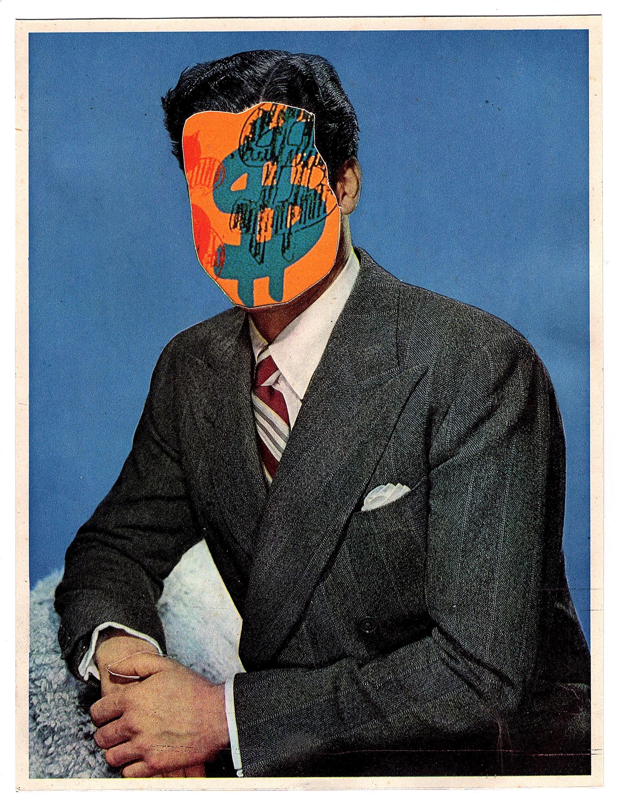 Money Man, 2025, photomontage, 22 x 29 cm