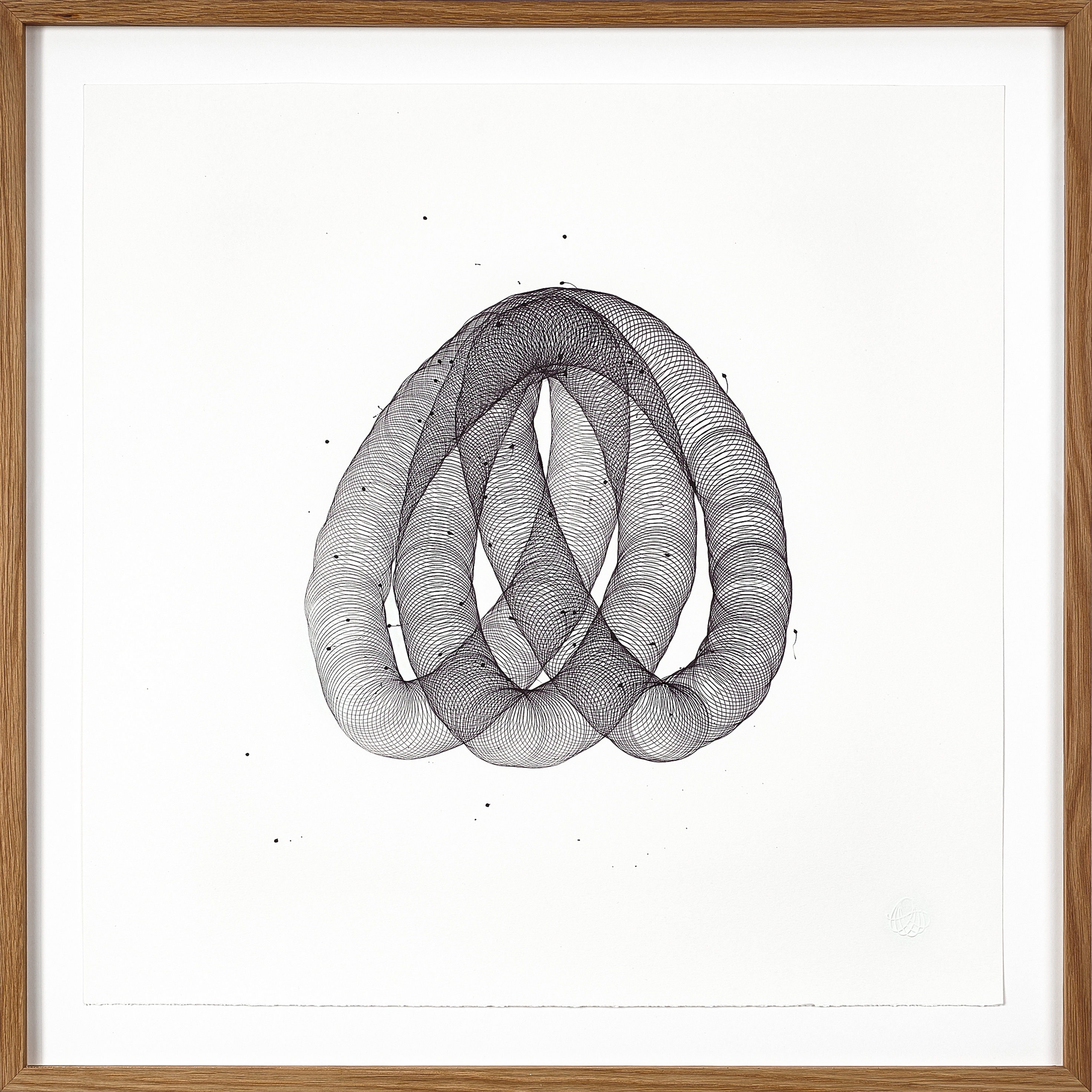 "Qring series" - 66x66cm - Ballpoint pen on paper - 2019.