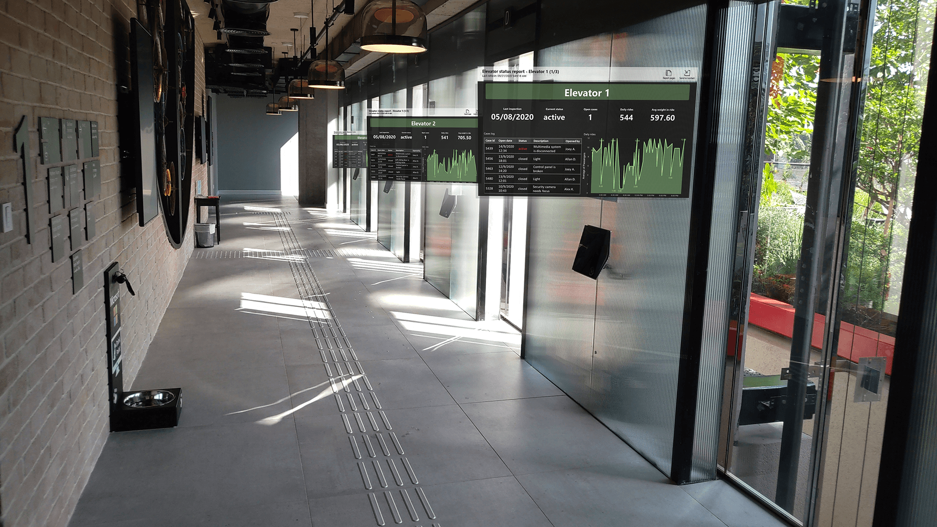 Screen capture from HL2 device of reports pinned to a location