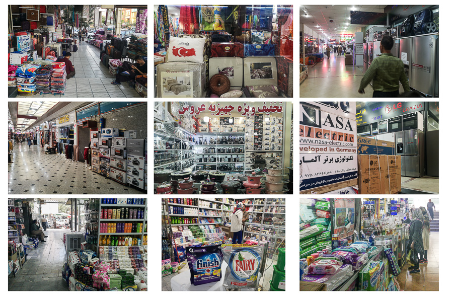 Kurdistan e rojhelat (Iran), &eacute;t&eacute; 2019.  Les marchandises transport&eacute;es par les kolbars viennent alimenter le march&eacute; int&eacute;rieur iranien et la soci&eacute;t&eacute; de consommation.