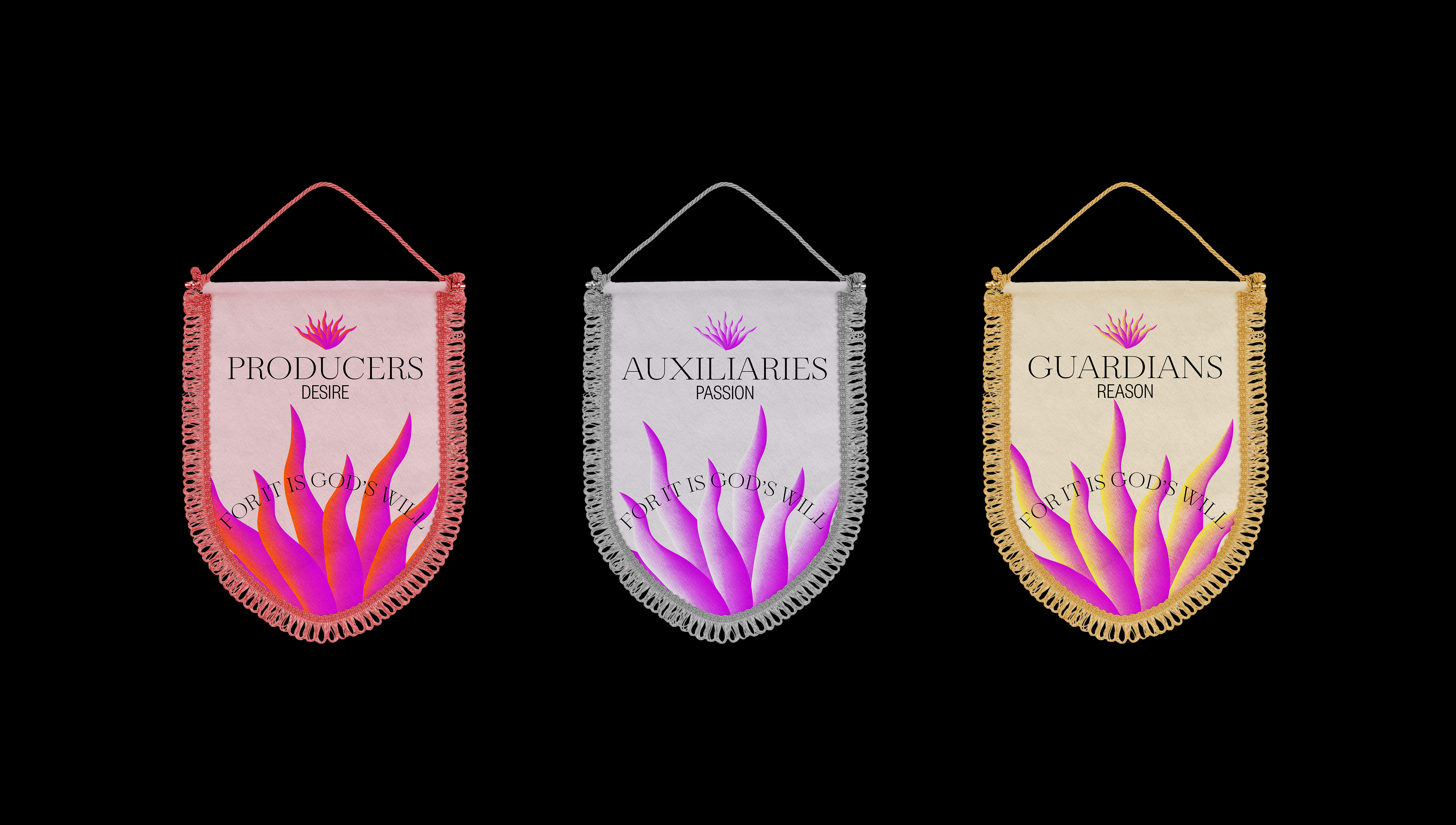 The Producers represent desire, and have a soul of Bronze. The Auxiliaries represent passion, and have a soul of Silver. The Guardians represent reason, and have a soul of Gold.