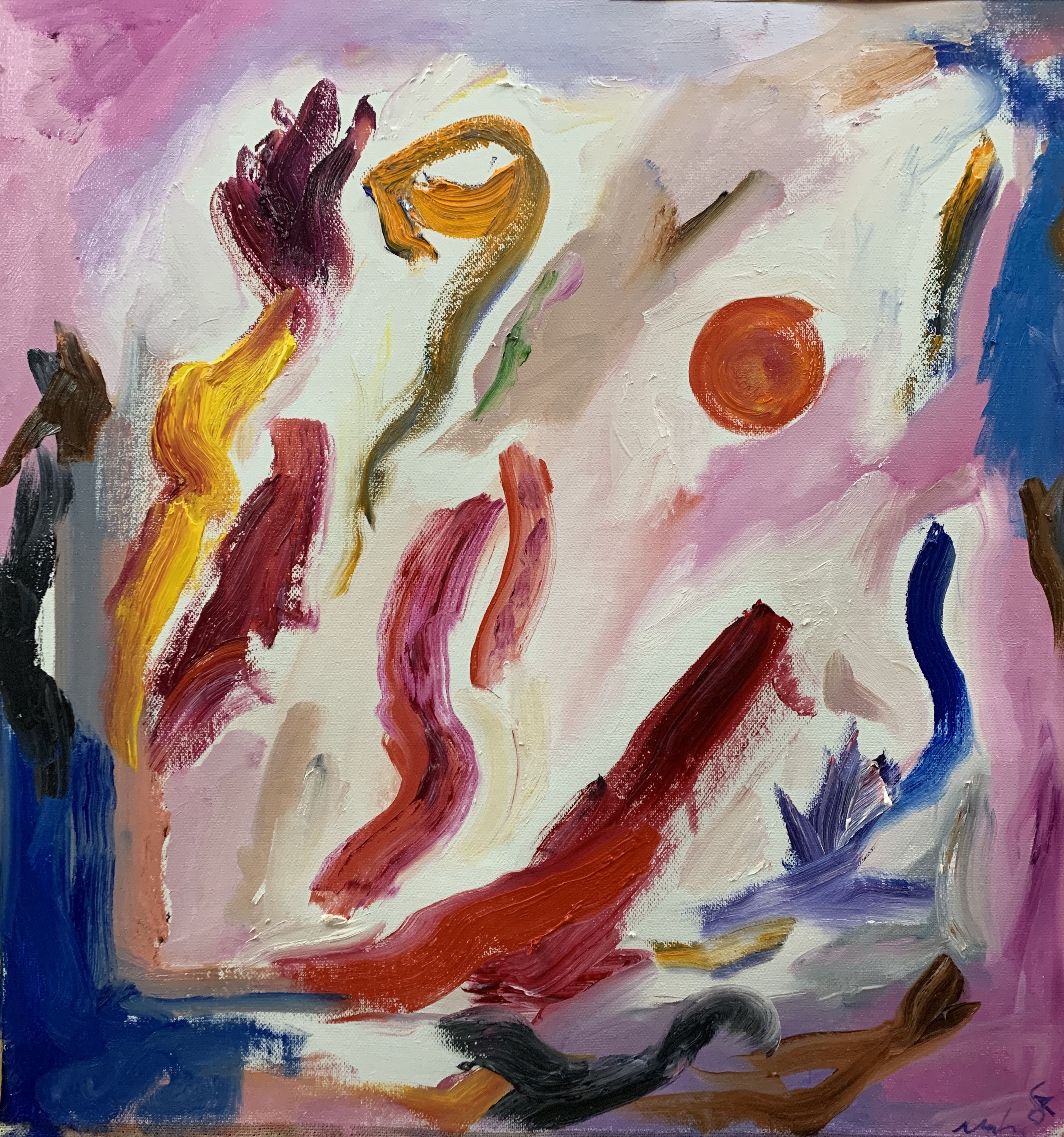 Freedom, oil on 34x34" canvas