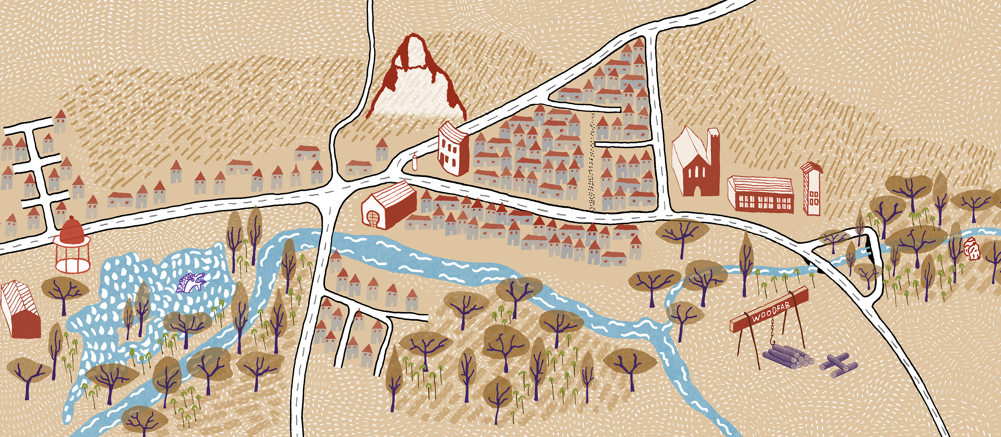 Planometric drawing of Aughrim, by Howff Architects.