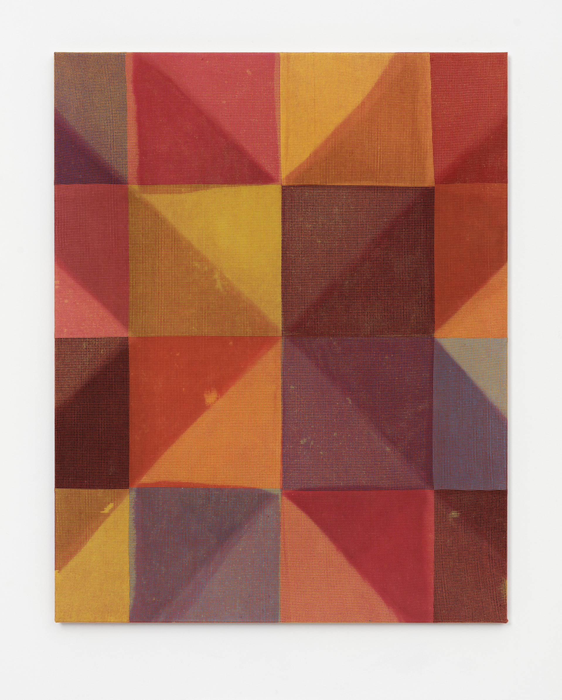 umtitled, 110cmx68cm, dye and bleach on mesh fabric, 2019 