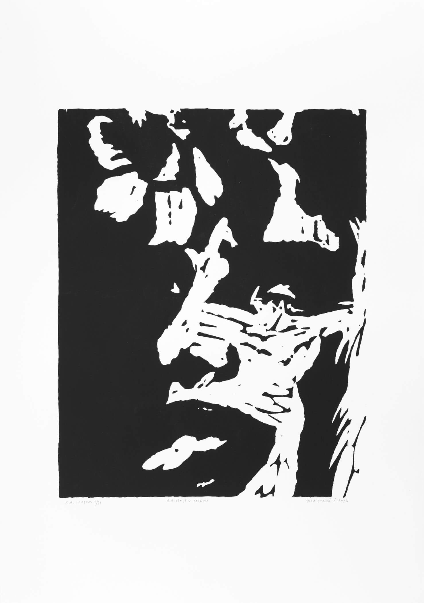 Zora Stančič, Life in a Tower, silkscreen on paper, 100 x 70 cm, 2023