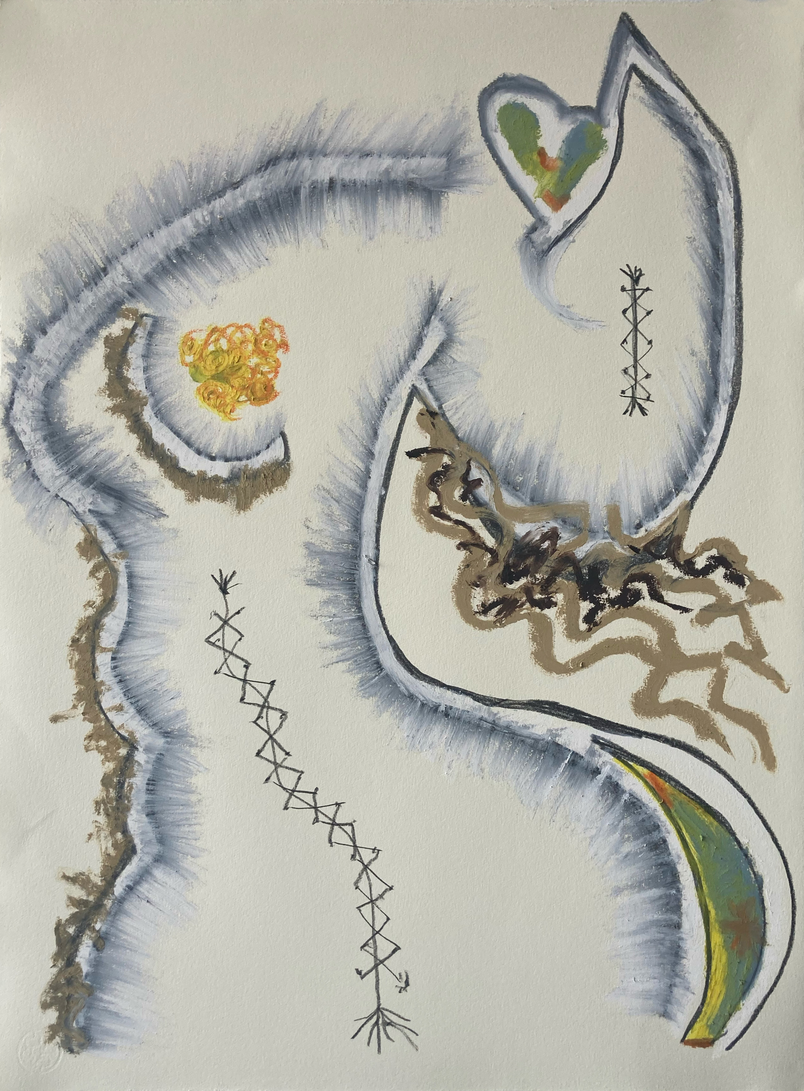 promenade urgente, fresh out the oven, 22.5 x 31 in.