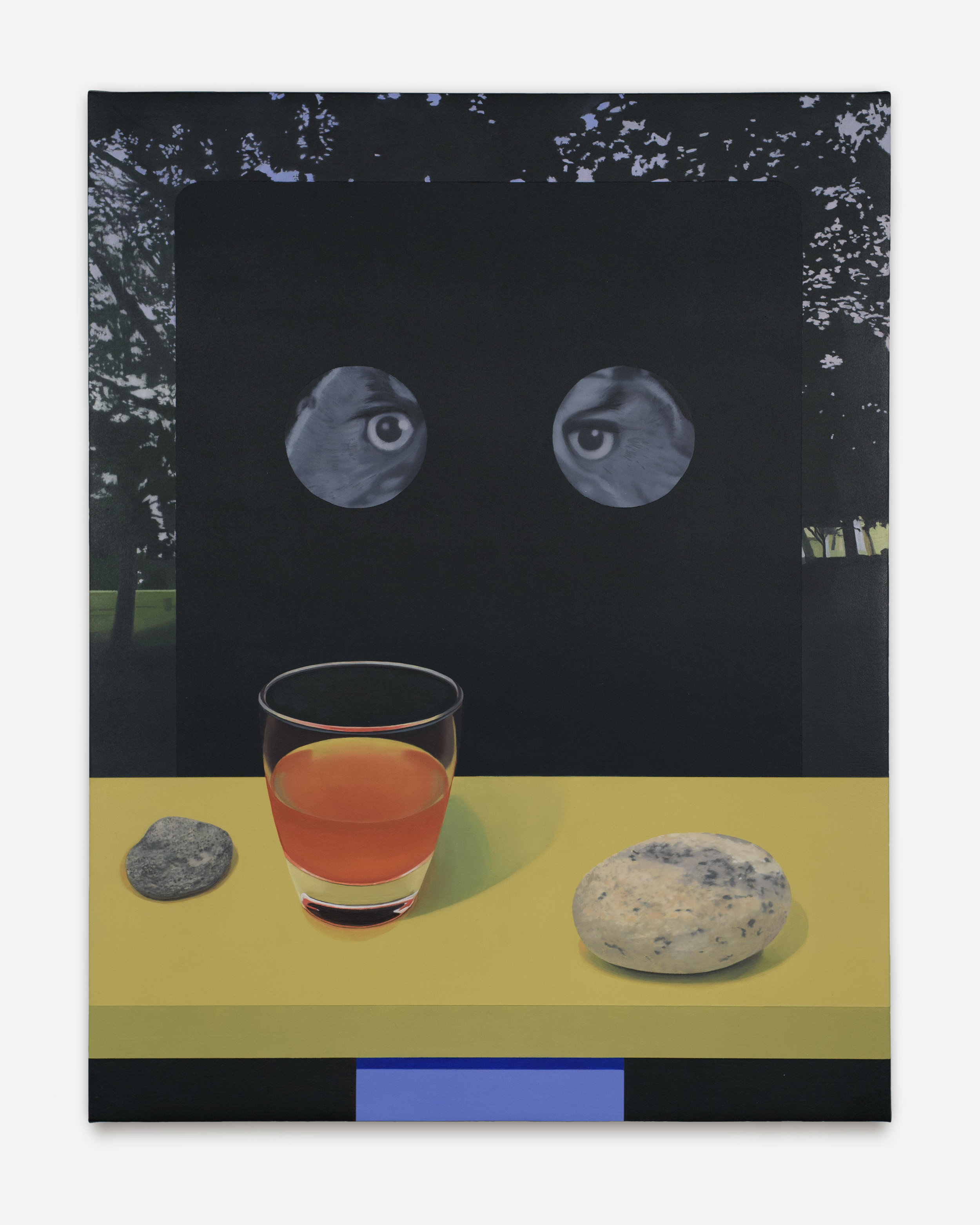 Perspective from the front (Souvenir), 2025, oil and wax on linen over panel, 18 x 14 in (45.7 x 35.6 cm)