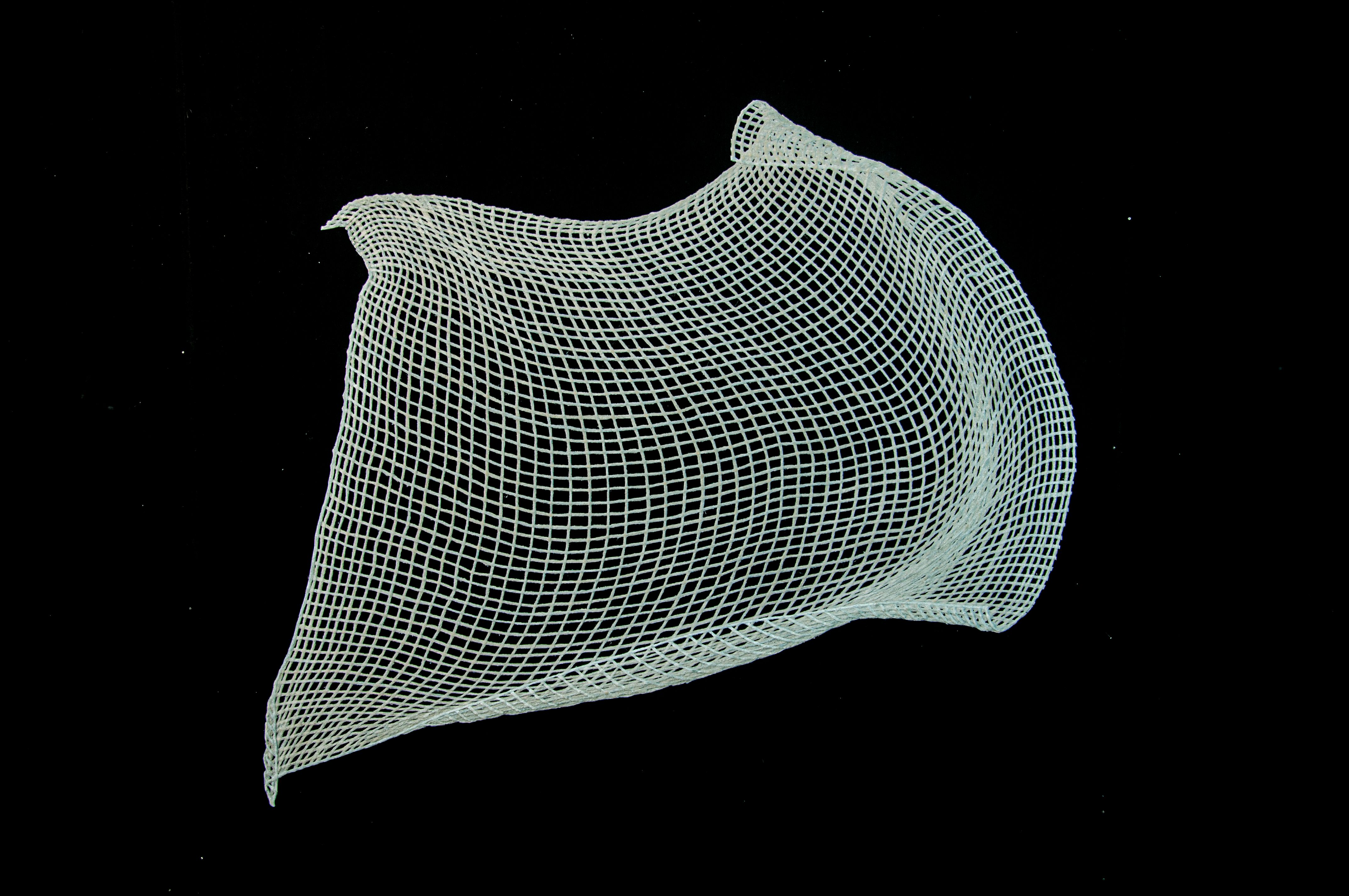 Fog (Voices series), Hand woven cotton, stained with inks and pigments / Coton tissé à la main et teint à l’encre et aux pigments 40” x 55”