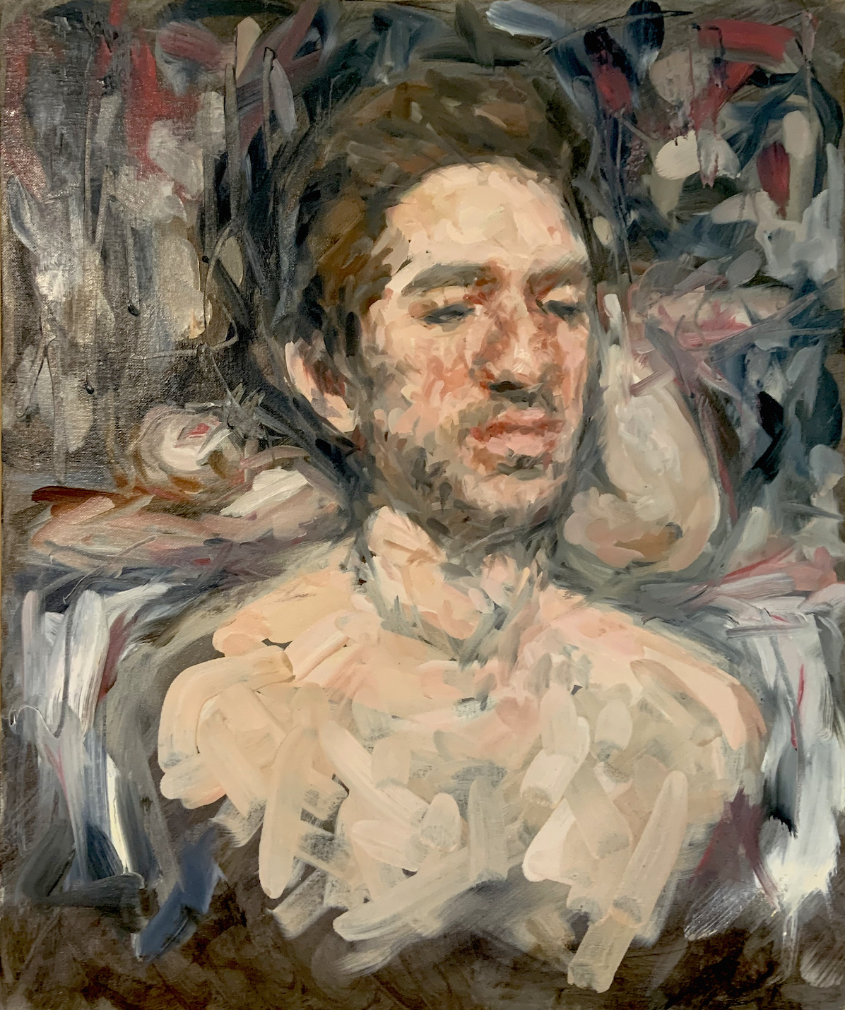 Portrait, 2018, Oil on canvas board, 20 in. x 24 in.