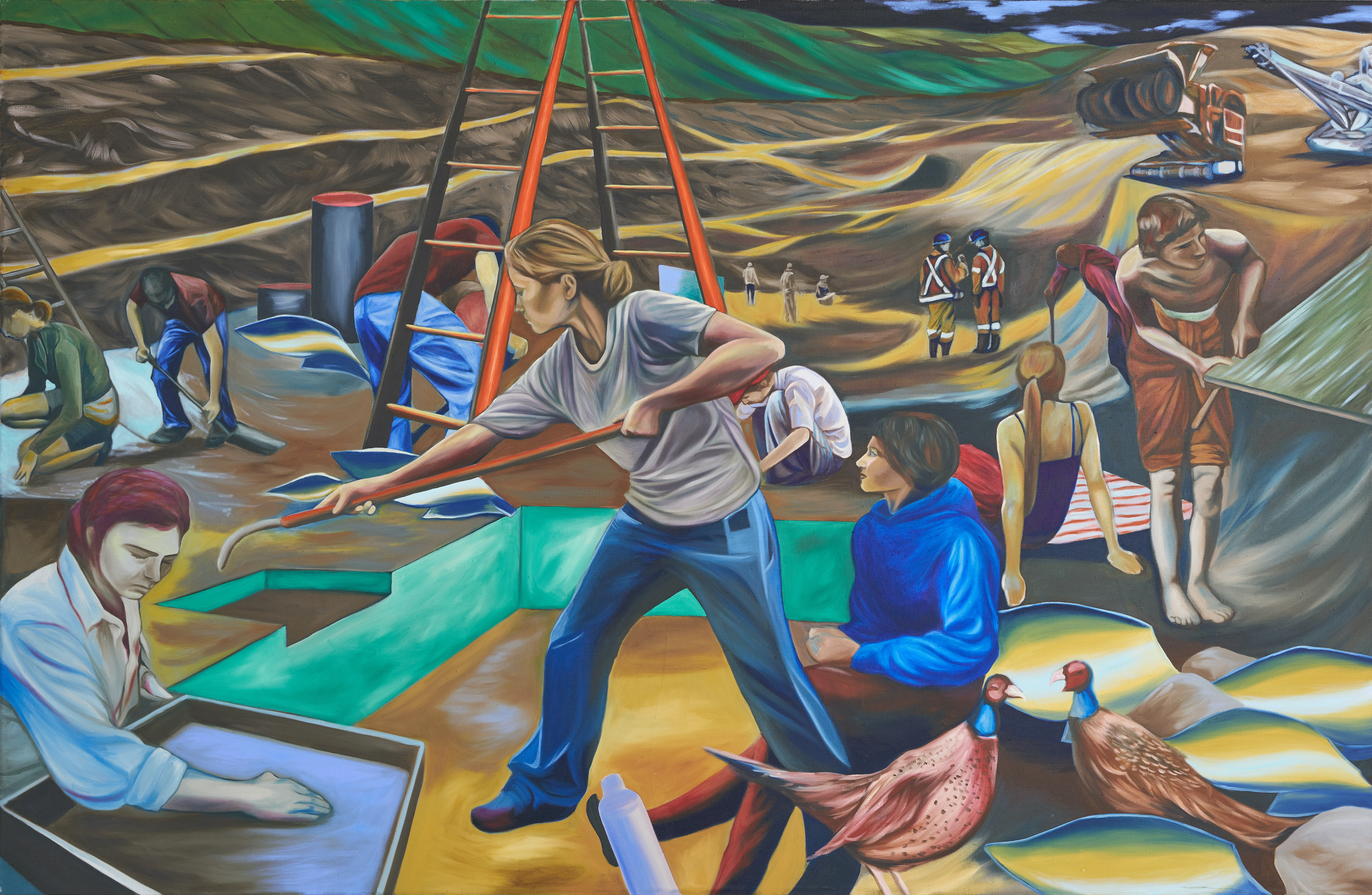 'Kulturlandskap', 2021. Oil on linen, 230x150cm