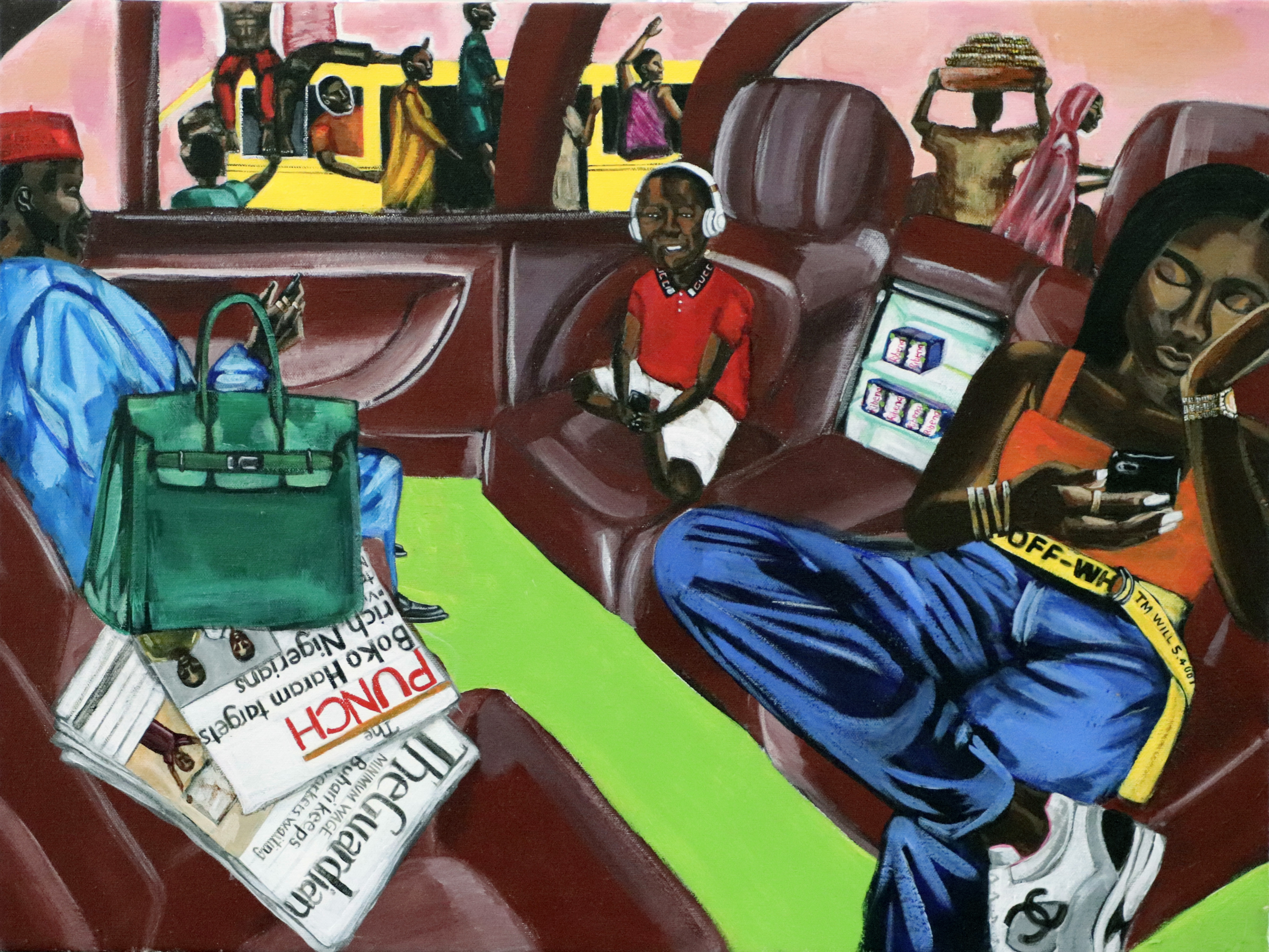 Traffic (2019) Acrylic on Canvas, 18 in. x 24 in.