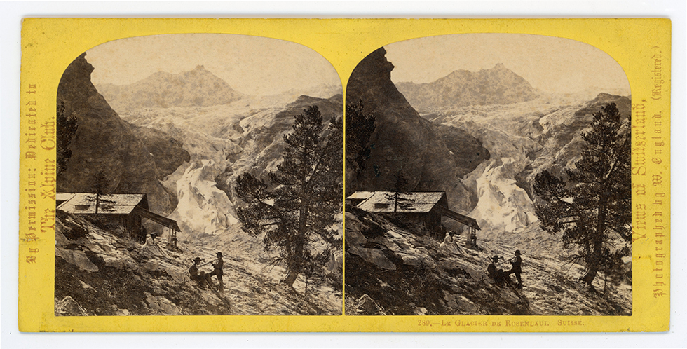 Vista sul ghiacciaio del Rosenlaui, Canton Berna. (1863)