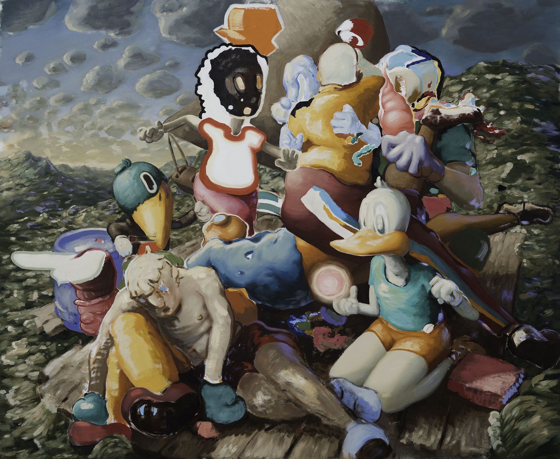 El Naufragio de los Tontos (2016), oil on canvas, 160 cm x 180 cm.