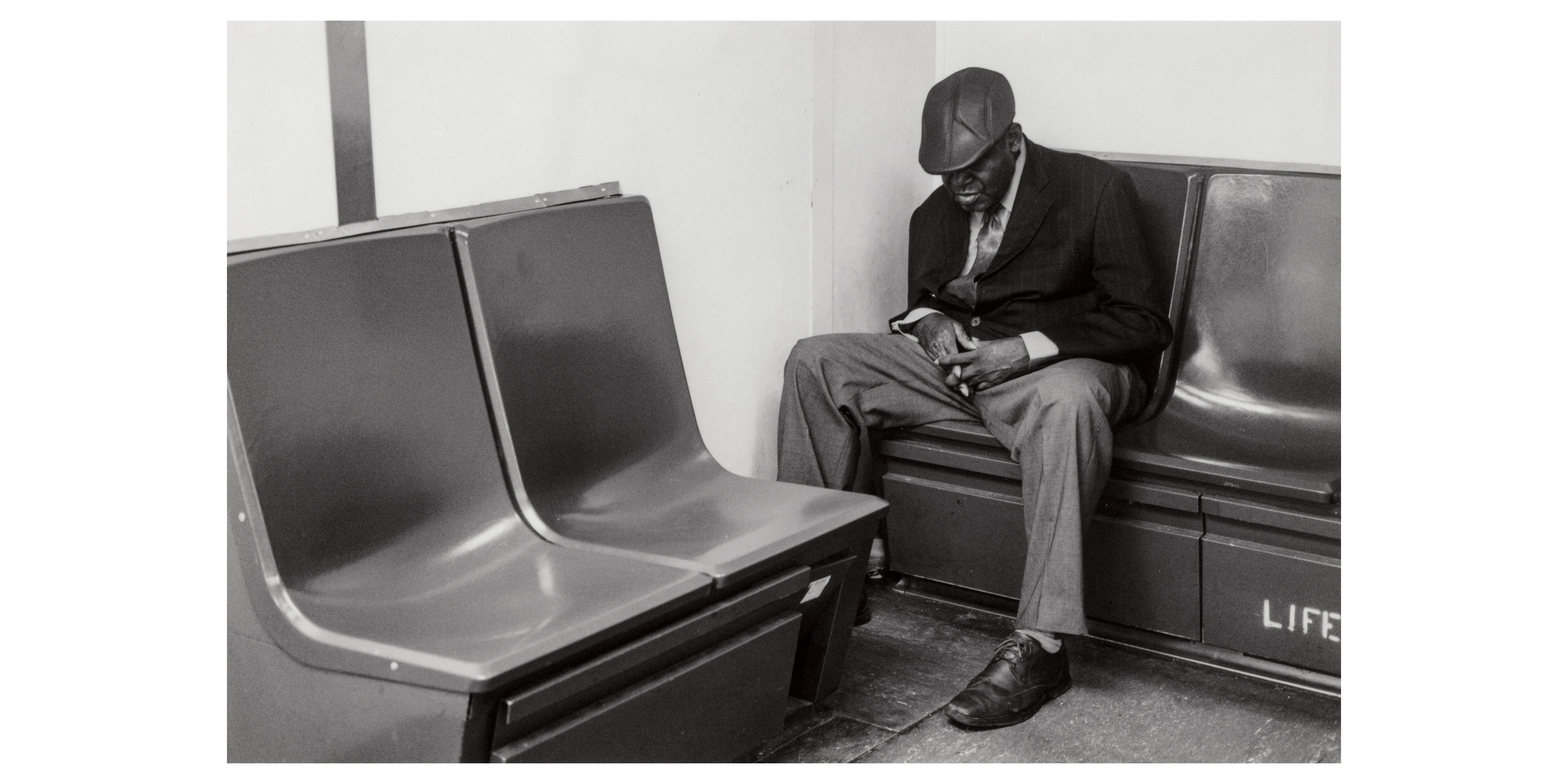 Sleeping man, New York, 2019