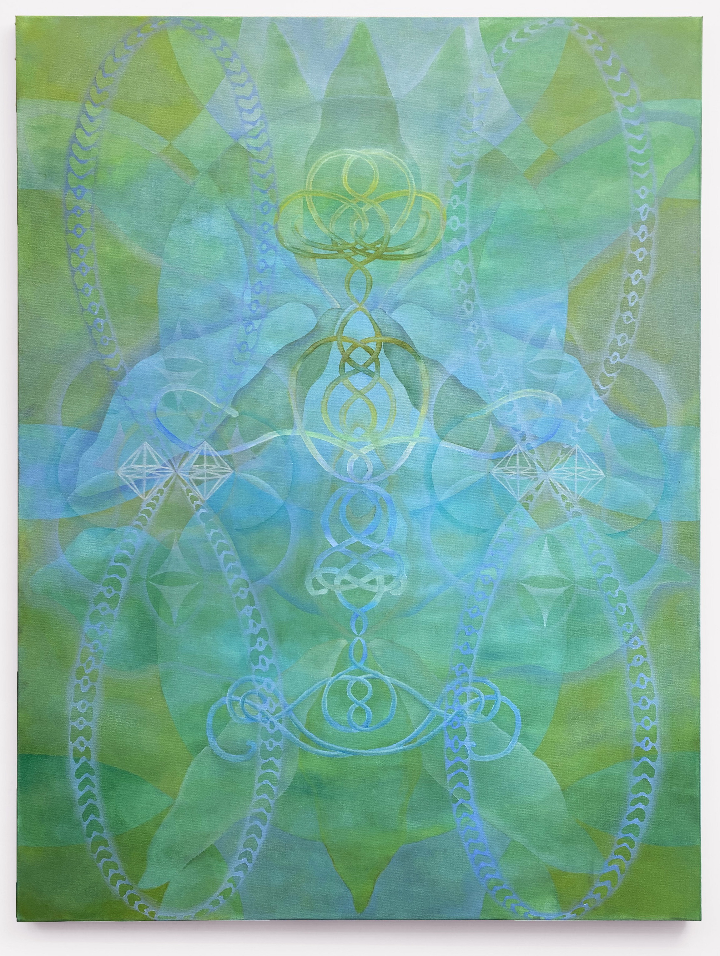 Gold Flower Growing 2022 Oil On Canvas 36" x 48"