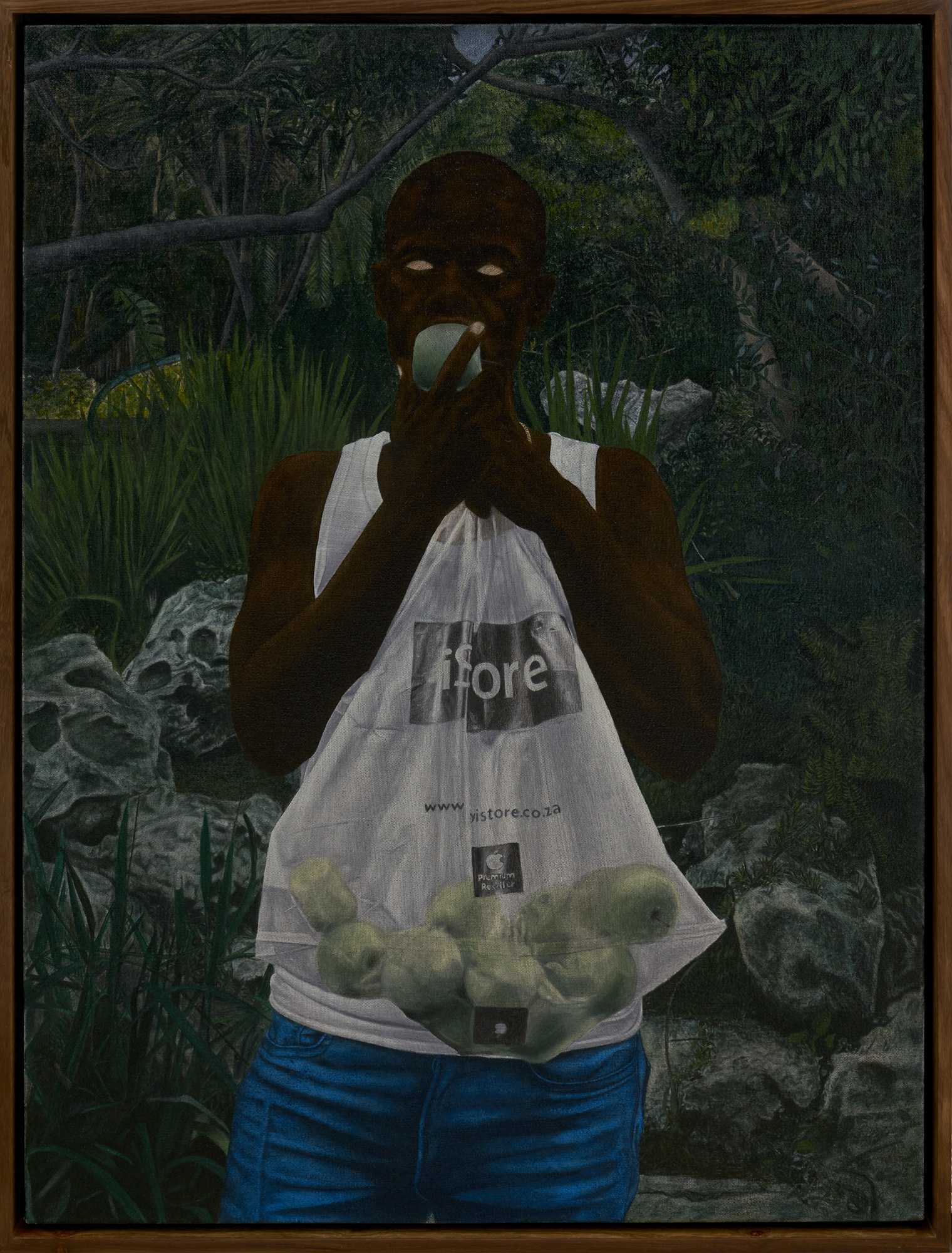 Cinga Samson, Ibhungane 3 (2019-2020) Oil on canvas, 84 x 64 x 6.5 cm | Courtesy Cinga Samson and blank projects &copy; Cinga Samson