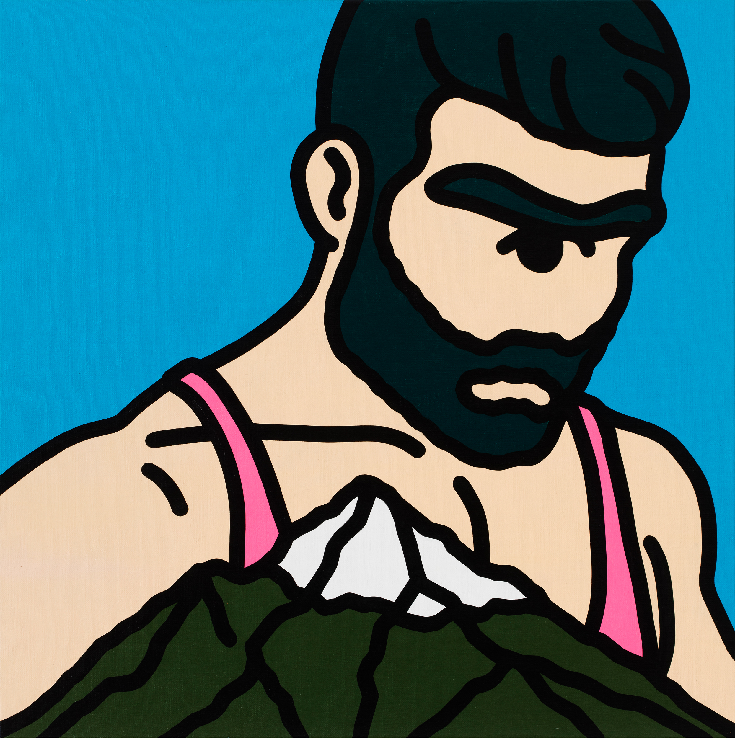 BIGGER THAN THE MOUNTAINS!(pink top) 2016, acrylic on canvas, 61 x 61cm2016, 캔버스에 아크릴, 61 x 61cm