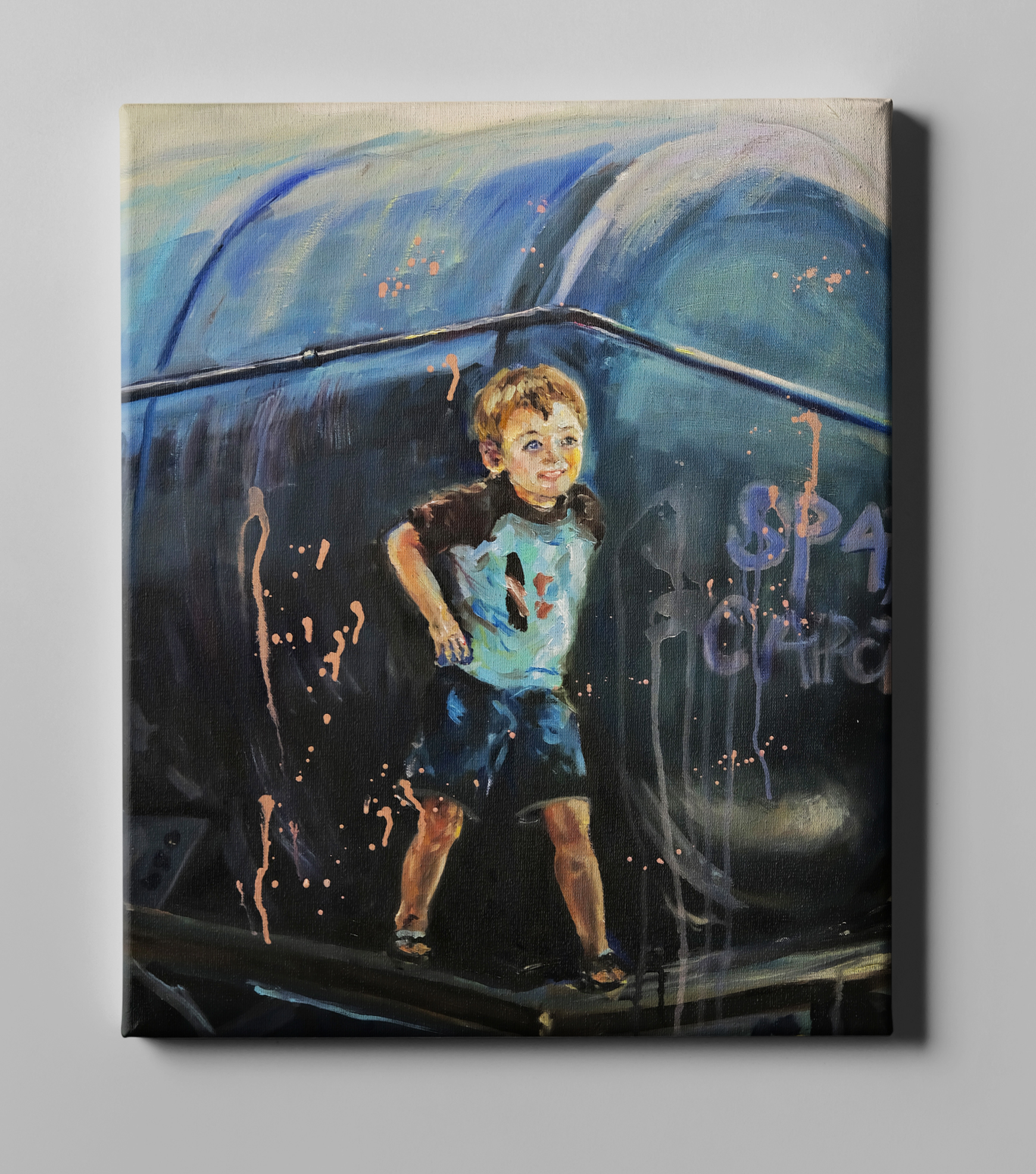 Children Train & Sunlight / 2022 / Oil on Canvas / 24” x 36”