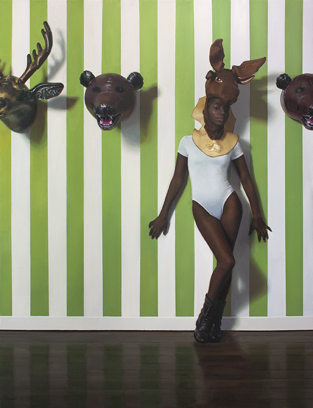 'Trophy Wall'. Oil on canvas