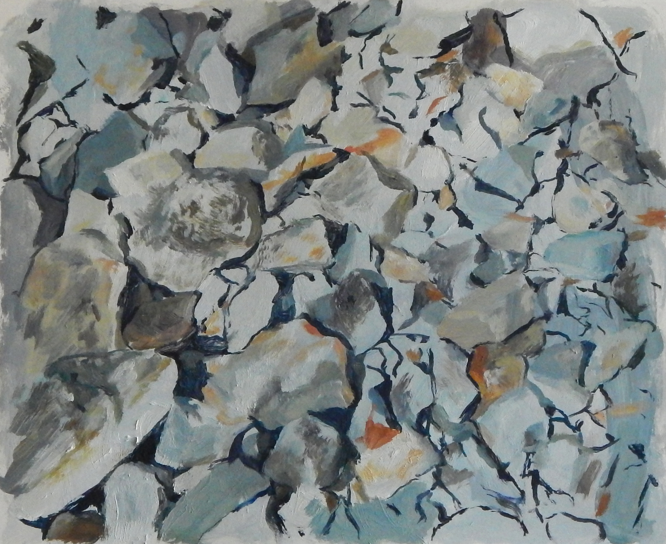 Textura piedras - 30x40 cm - óleo sobre papel