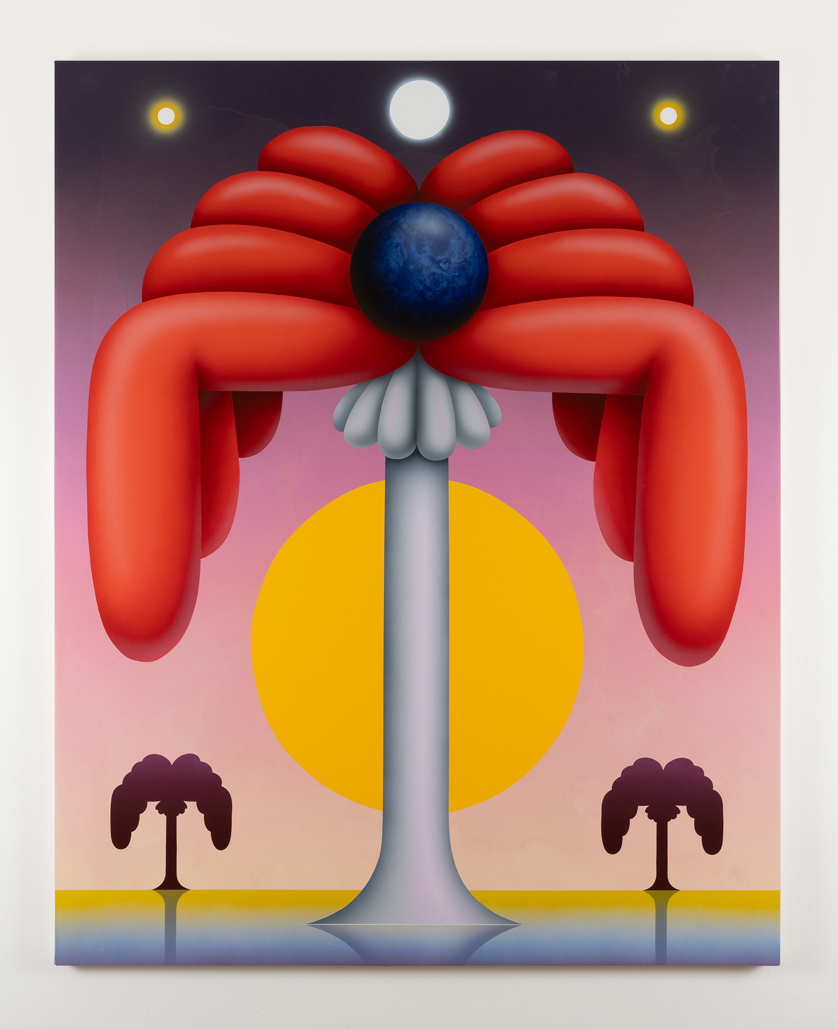 Siren XVIII (Birth), 2023, acrylic, flashe on canvas, 48" × 60"