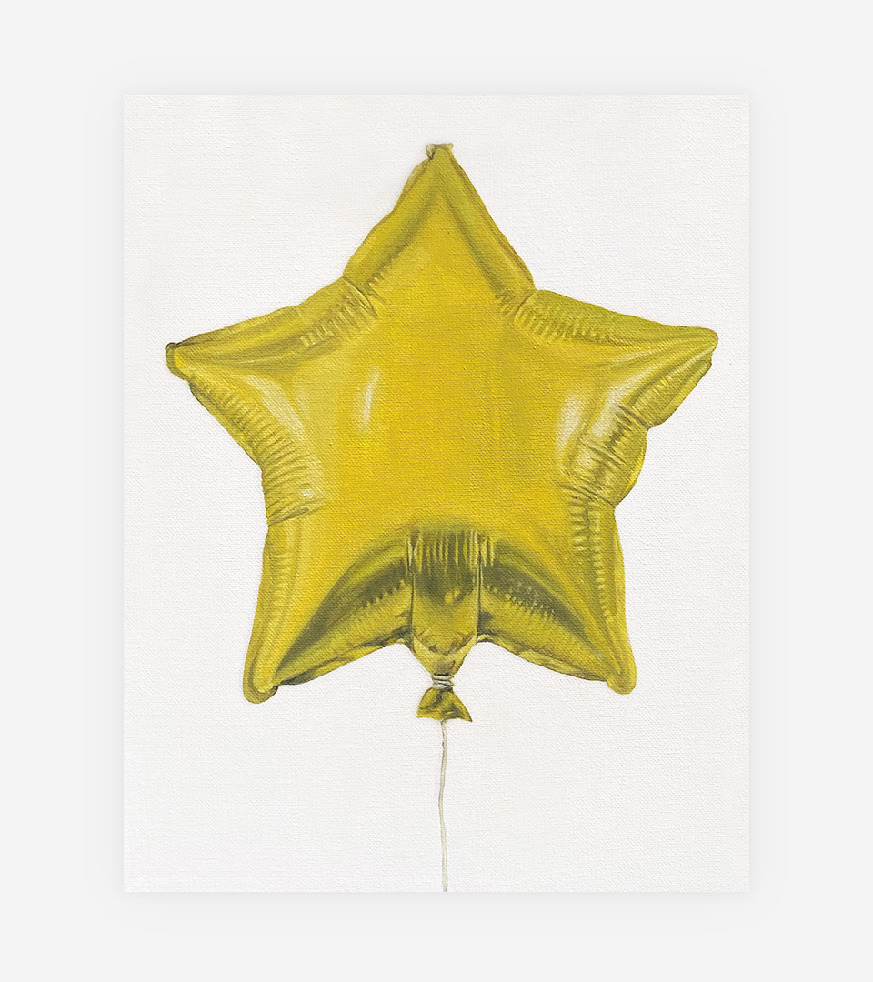 GOLD STAR OIL ON CANVAS$300