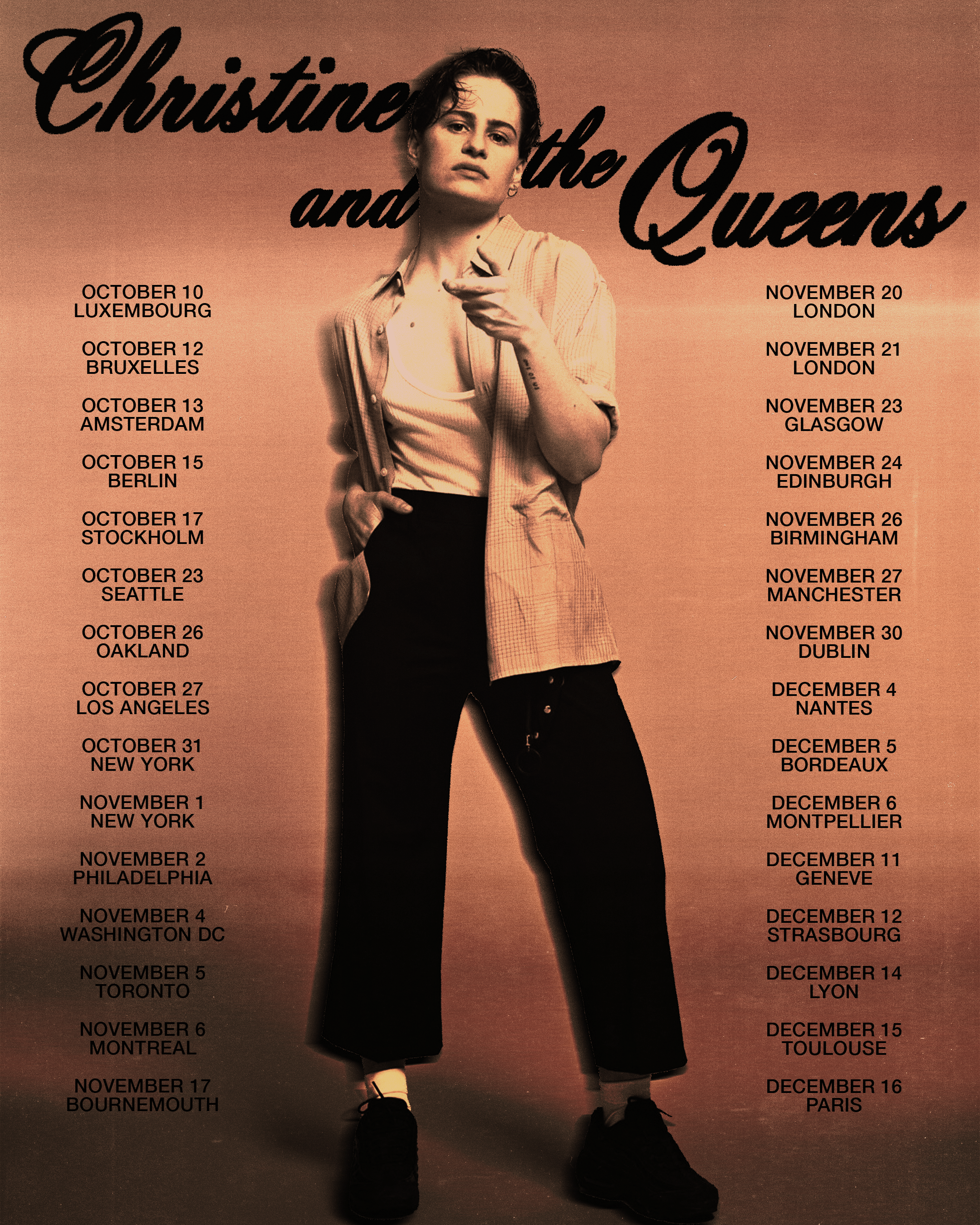 CHRISTINE AND THE QUEENS EU & UK TOUR POSTER CONCEPT @EXTRAMEDIUMCOLLECTION
