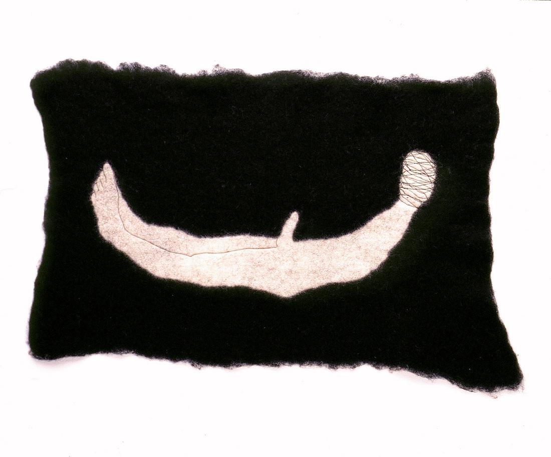 Potential Problem II, 2002, 90cmb x 44cm h, Feltpiece handfelted wool