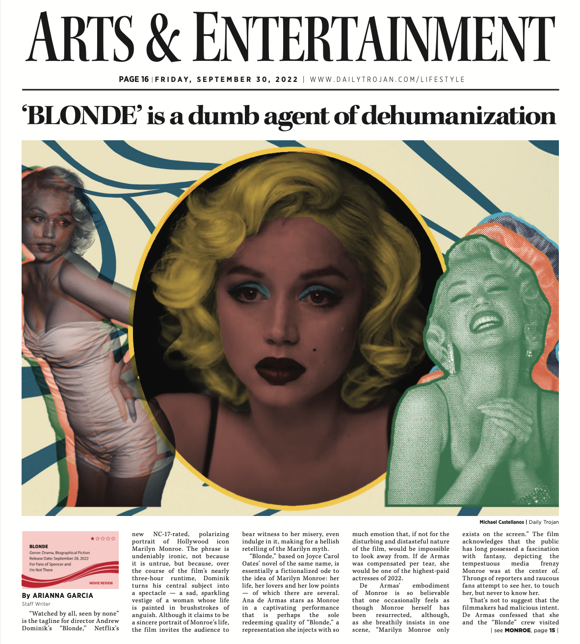 'DAILY TROJAN' FILM CRITICARTS & ENT. ARTICLES