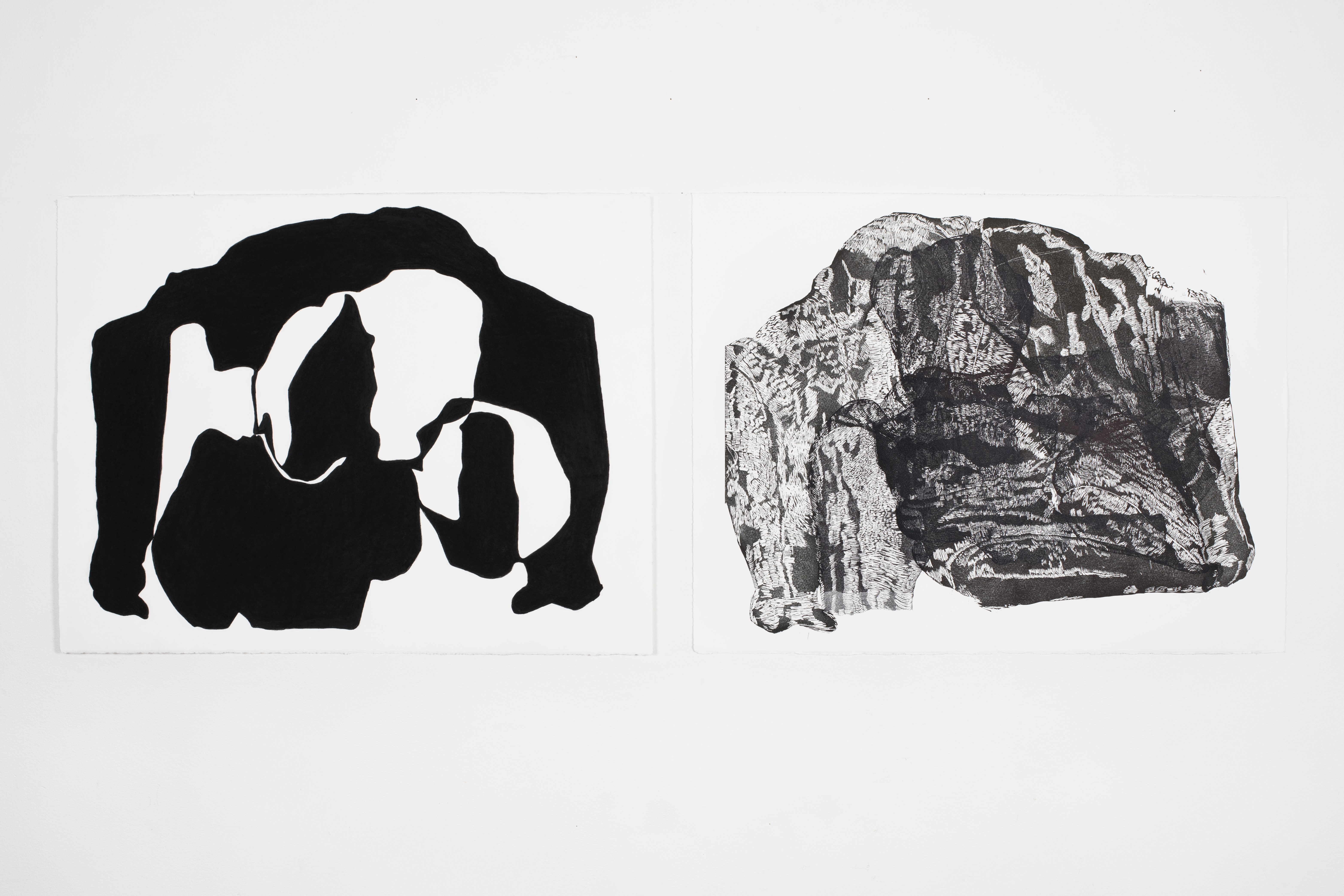 Untitled, 2018, relief sintra cut, mixed media on bfk reeves, 78 x 58 cm