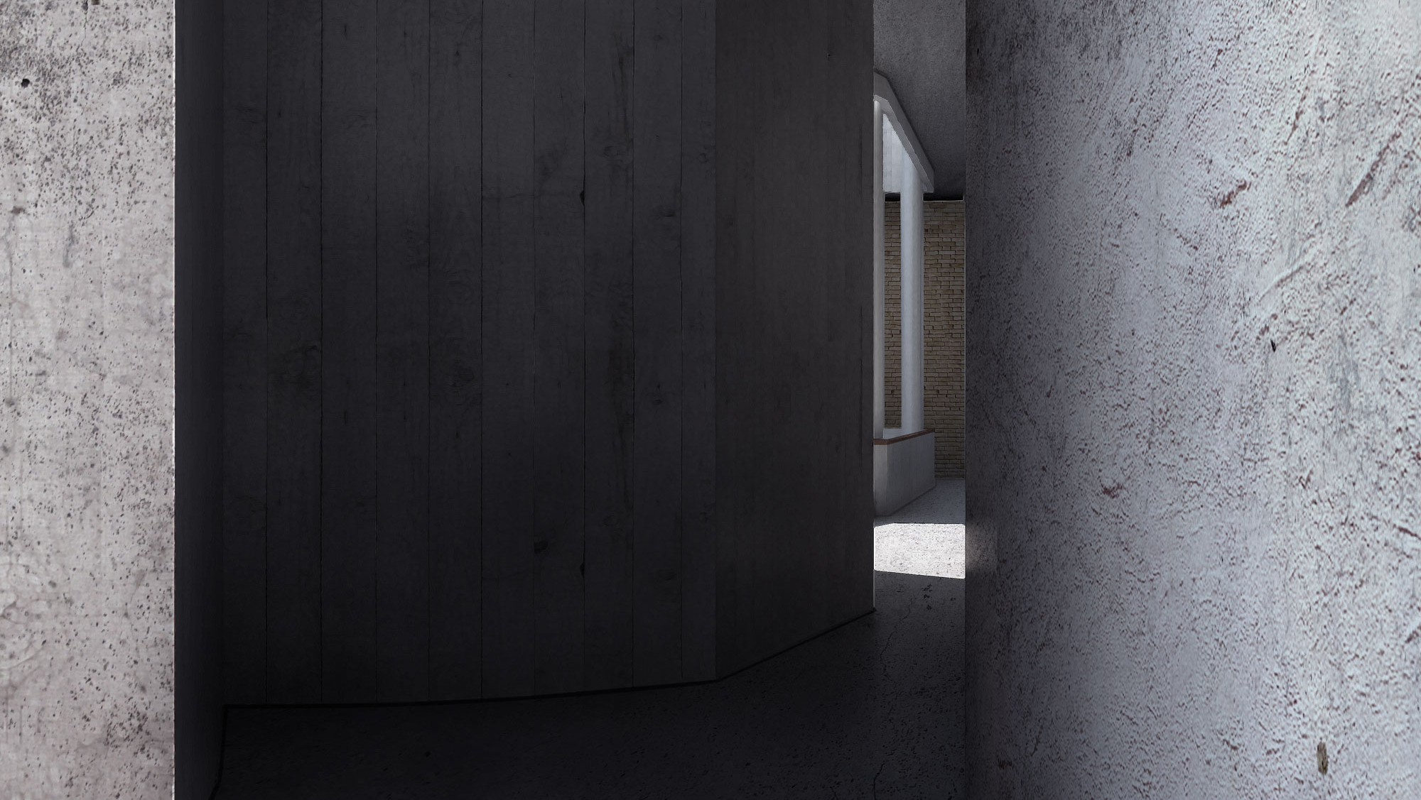 Exterior rendering wandering through inner pathways