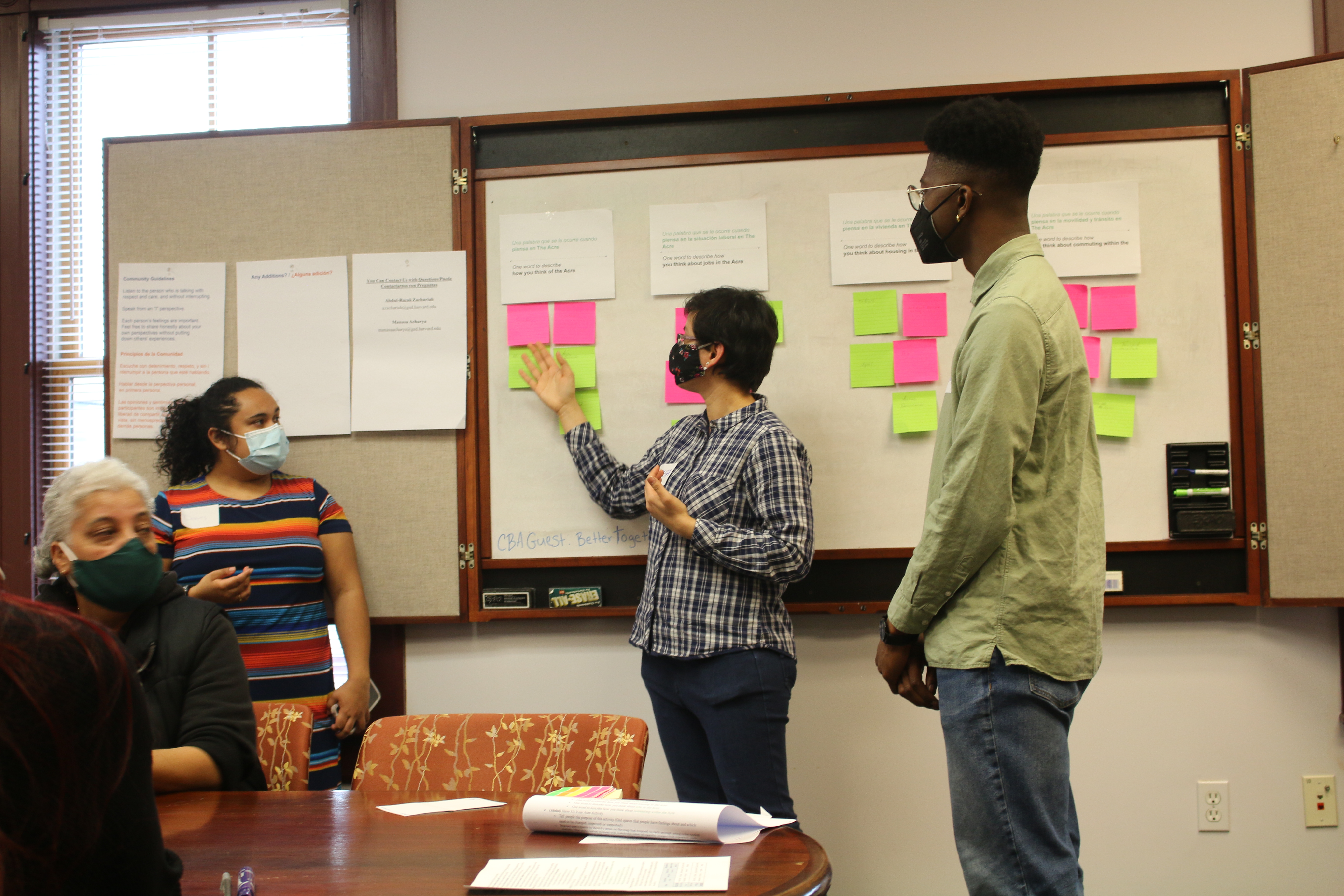 Word cloud activity at an immigrant focus group