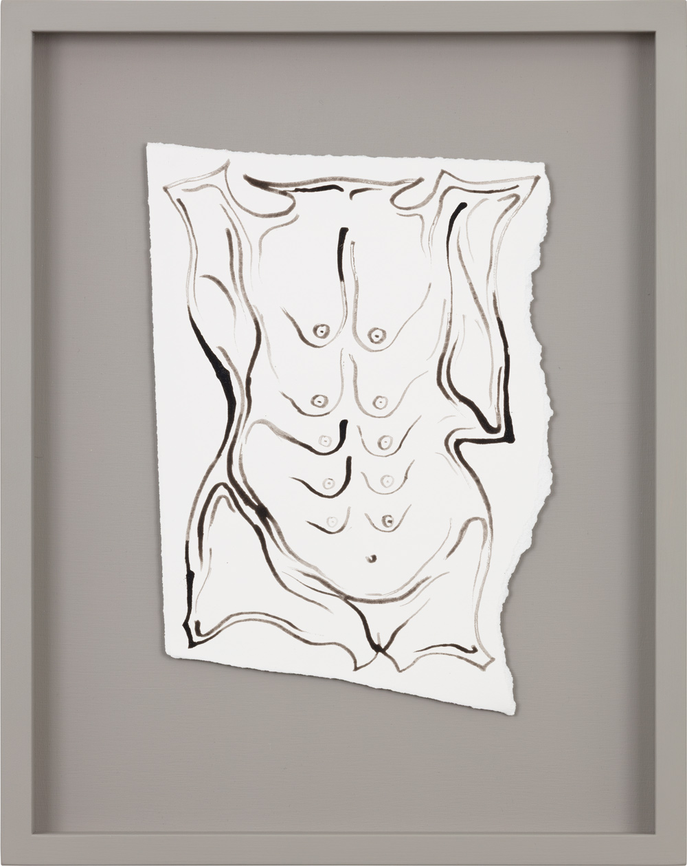 Mammary Array, 2025, ink on paper, framed, 41 x 33 cm